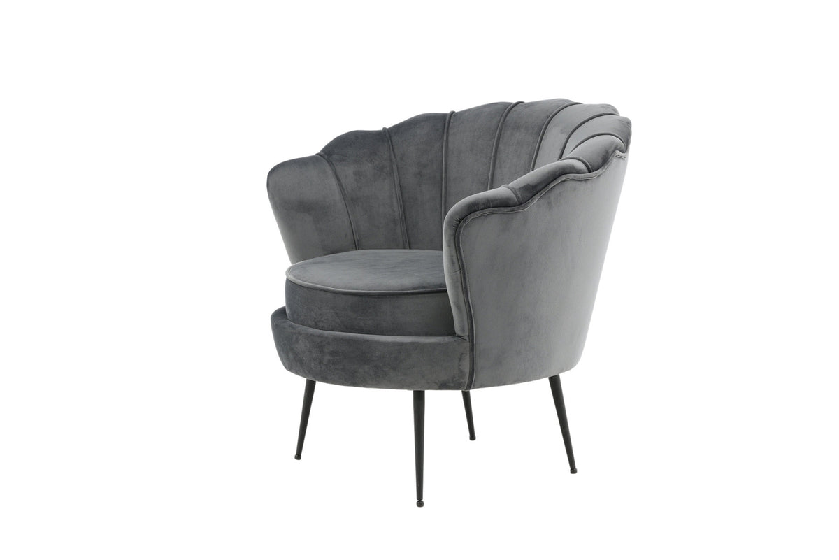 Calais Sessel in Dunkelgrau präsentiert im Onlineshop von KAQTU Design AG. Sessel mit Armlehnen ist von Venture Home