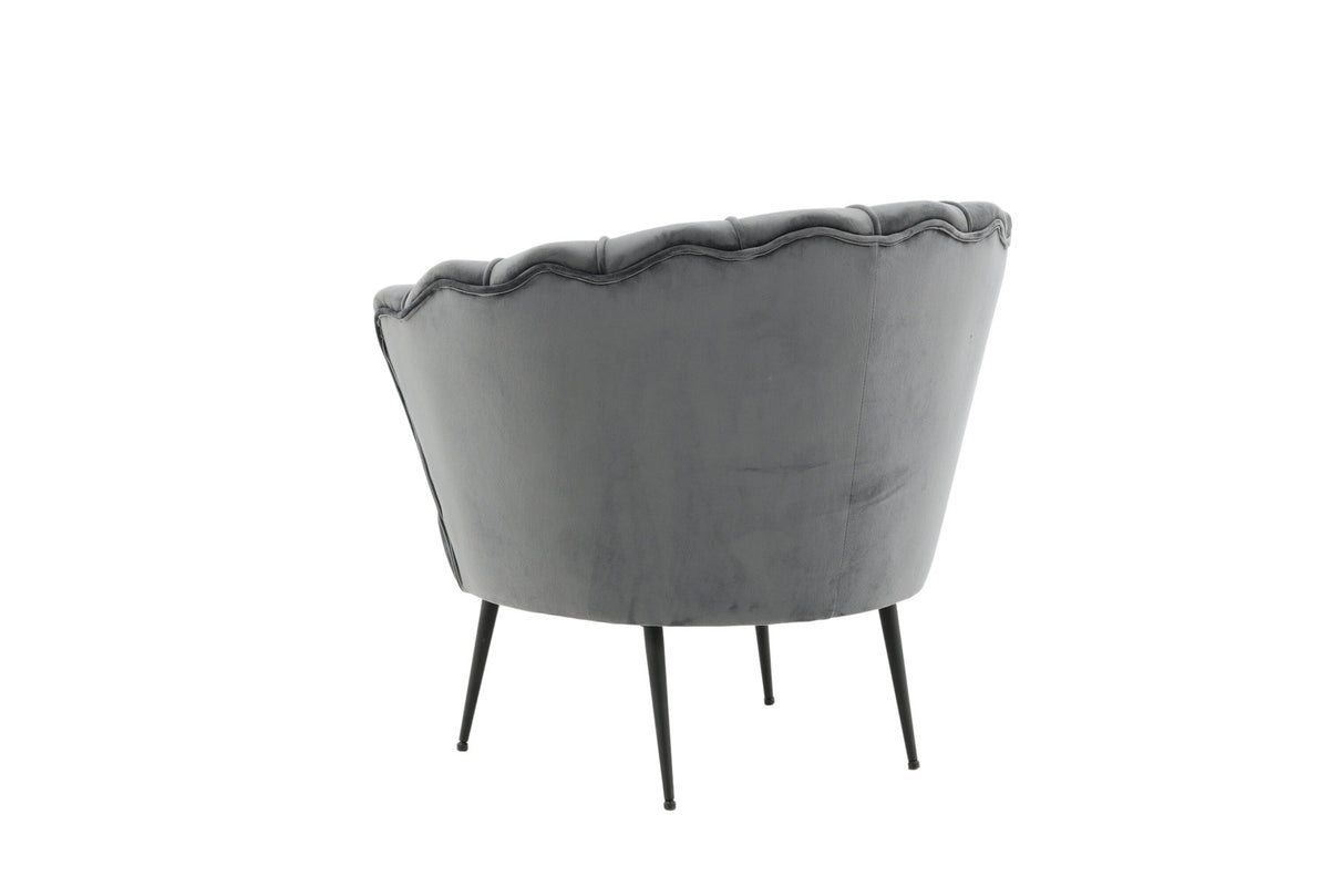 Calais Sessel in Dunkelgrau präsentiert im Onlineshop von KAQTU Design AG. Sessel mit Armlehnen ist von Venture Home