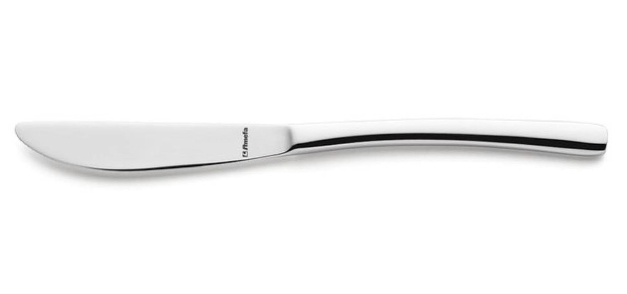 Elegantes Aurora Dessertmesser von Amefa: Hochglänzender 18/10 Edelstahl, ergonomisch, ideal für Kuchen und Torten. Perfekt für festliche Anlässe.