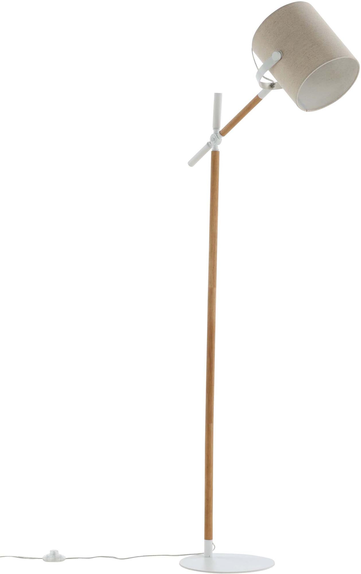 Erleben Sie die Dennis Stehleuchte von Venture Home – eine elegante Lichtquelle mit hochwertigem Leinenschirm, ideal für gemütliche Wohnräume.