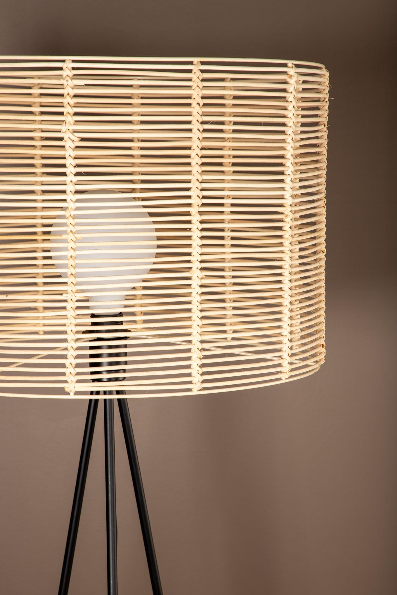 Elegante Fence Stehleuchte von Venture Home aus Rattan, ideal für gemütliche Atmosphäre und vielseitige Einrichtung.