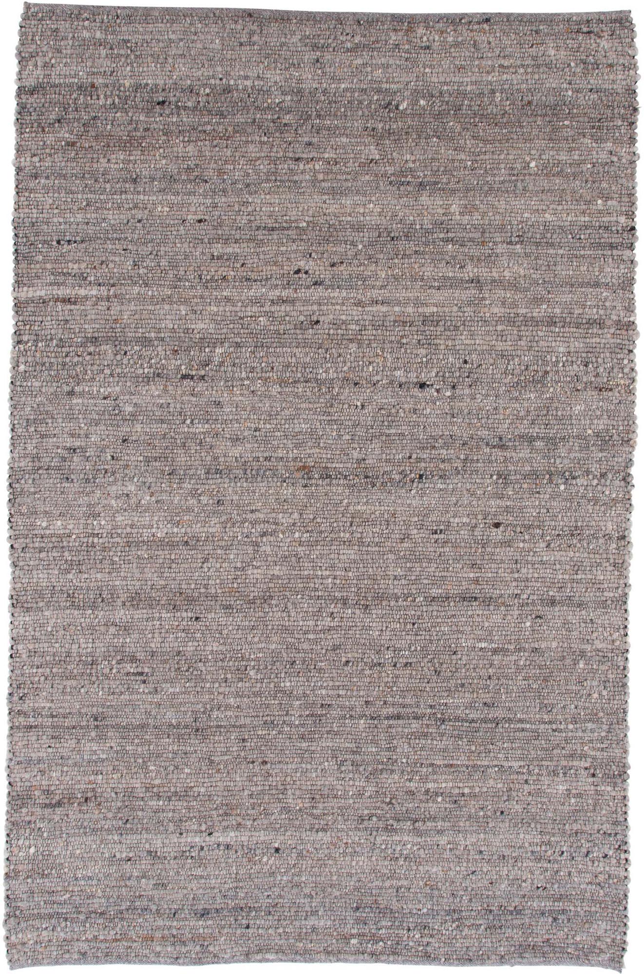 Venture Home Lumpenteppich: Handgewebt aus luxuriöser Wolle, stilvolles Design in Silbergrau-Beige, ideal für jedes Zuhause.