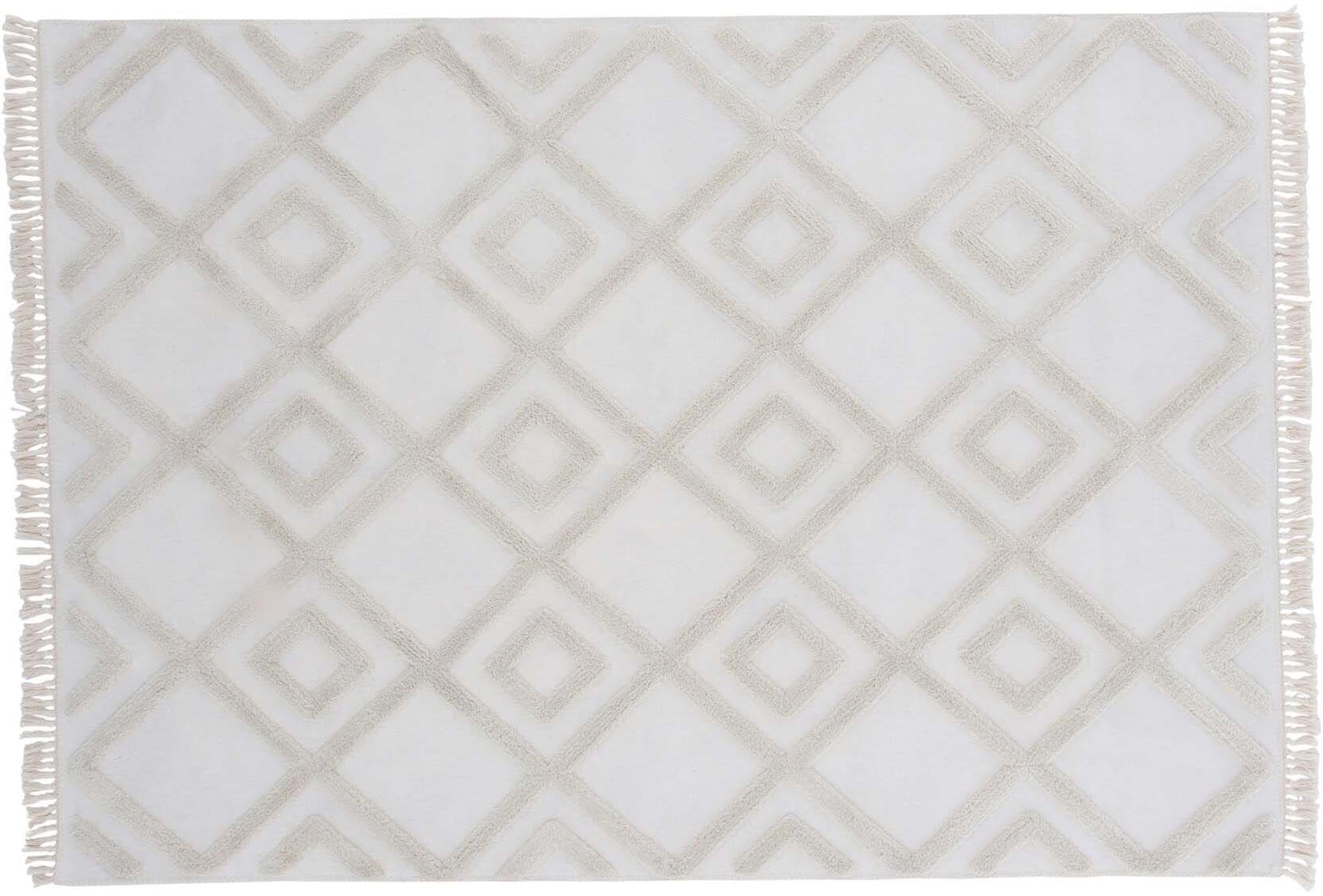 Towa Teppich in Weiss präsentiert im Onlineshop von KAQTU Design AG. Teppich ist von Venture Home
