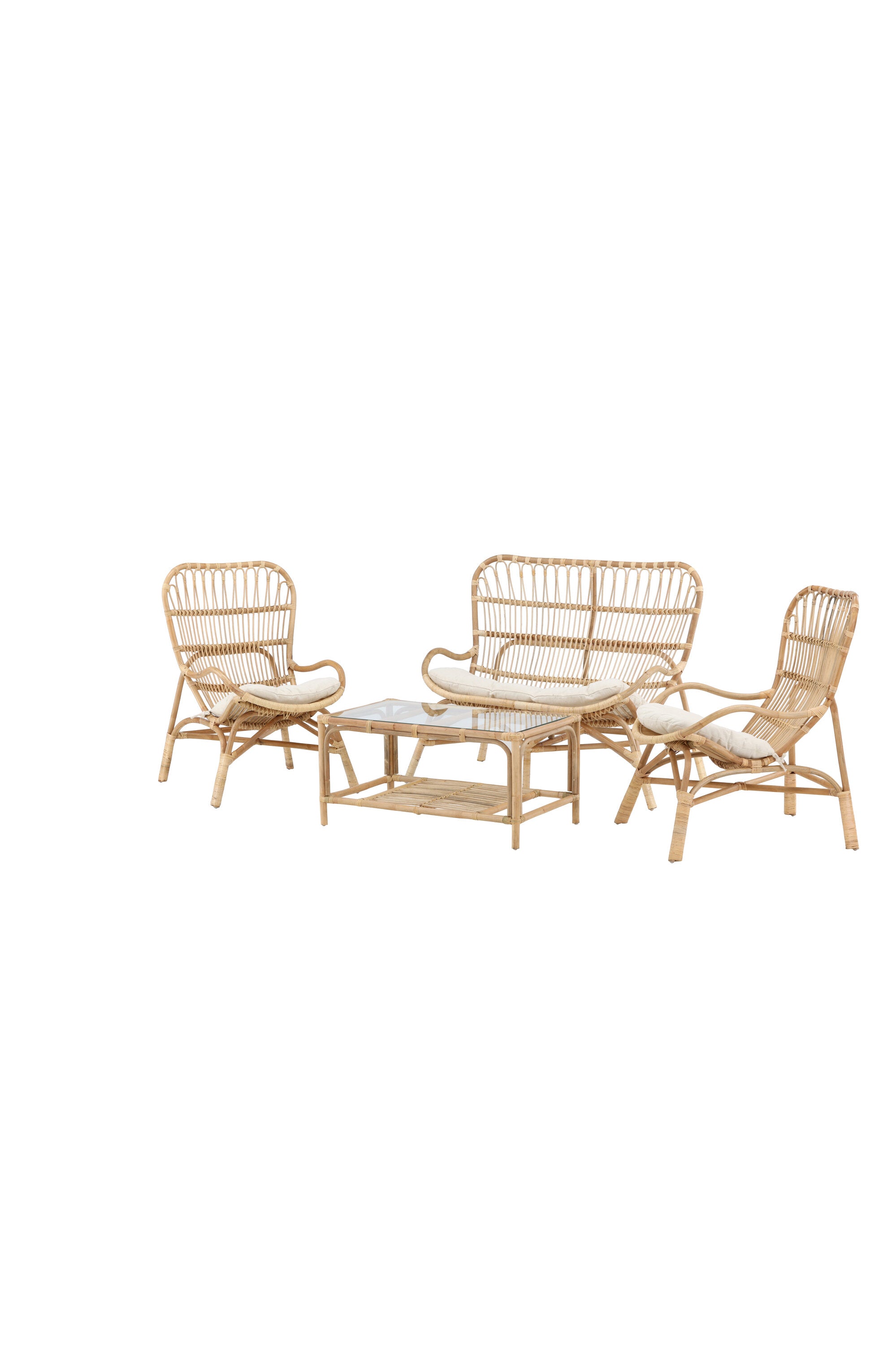 Ella Sofa Outdoorset 90cm in Cremefarben präsentiert im Onlineshop von KAQTU Design AG. Loungeset ist von Venture Home