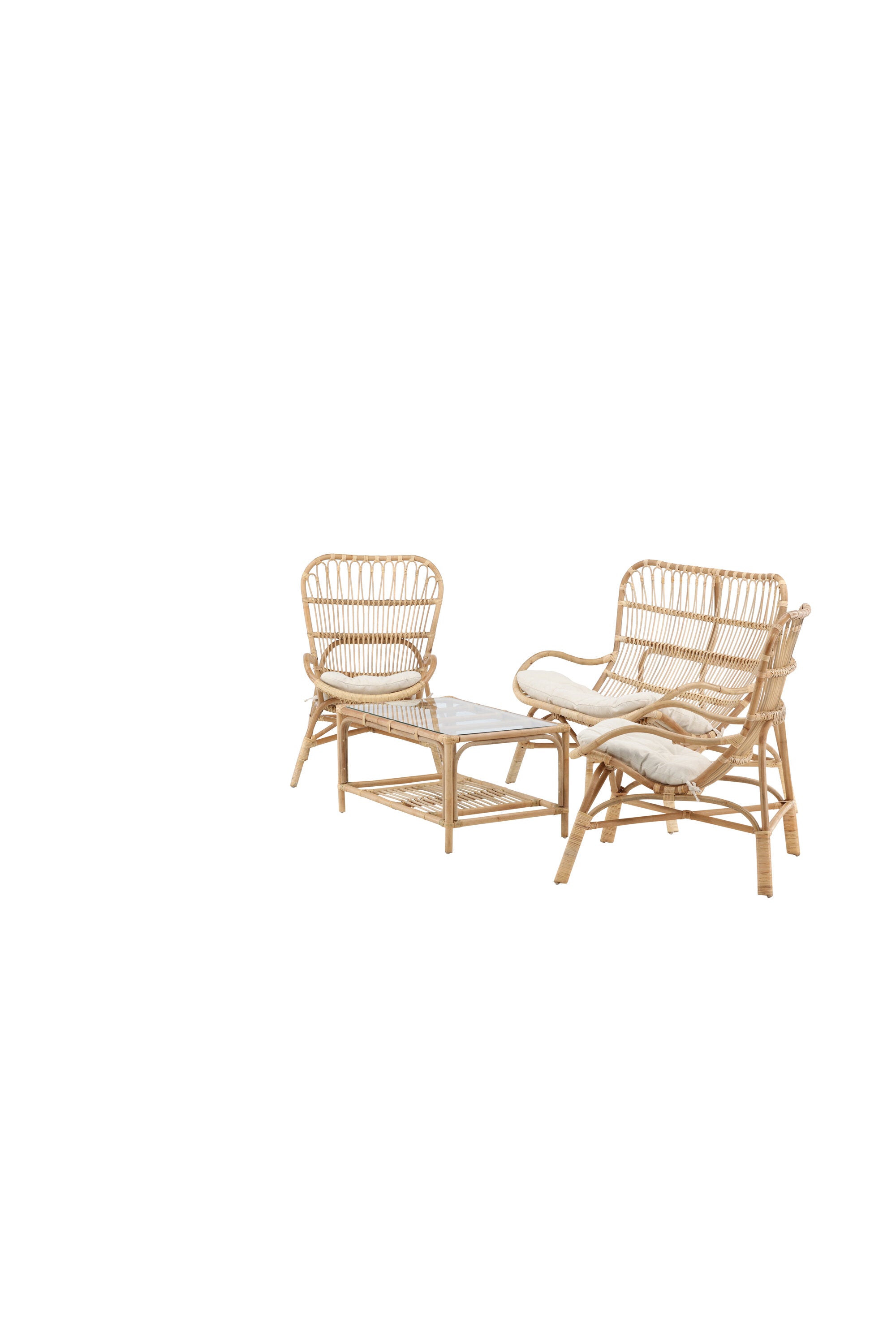 Ella Sofa Outdoorset 90cm in Cremefarben präsentiert im Onlineshop von KAQTU Design AG. Loungeset ist von Venture Home