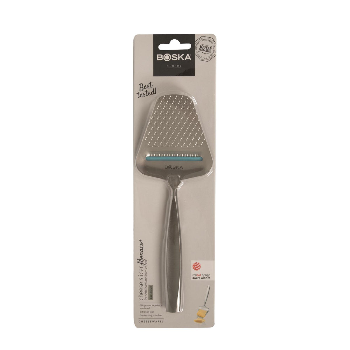 Käsehobel Monaco+ silber Edelstahl in Silber präsentiert im Onlineshop von KAQTU Design AG. Käsezubehör ist von Boska