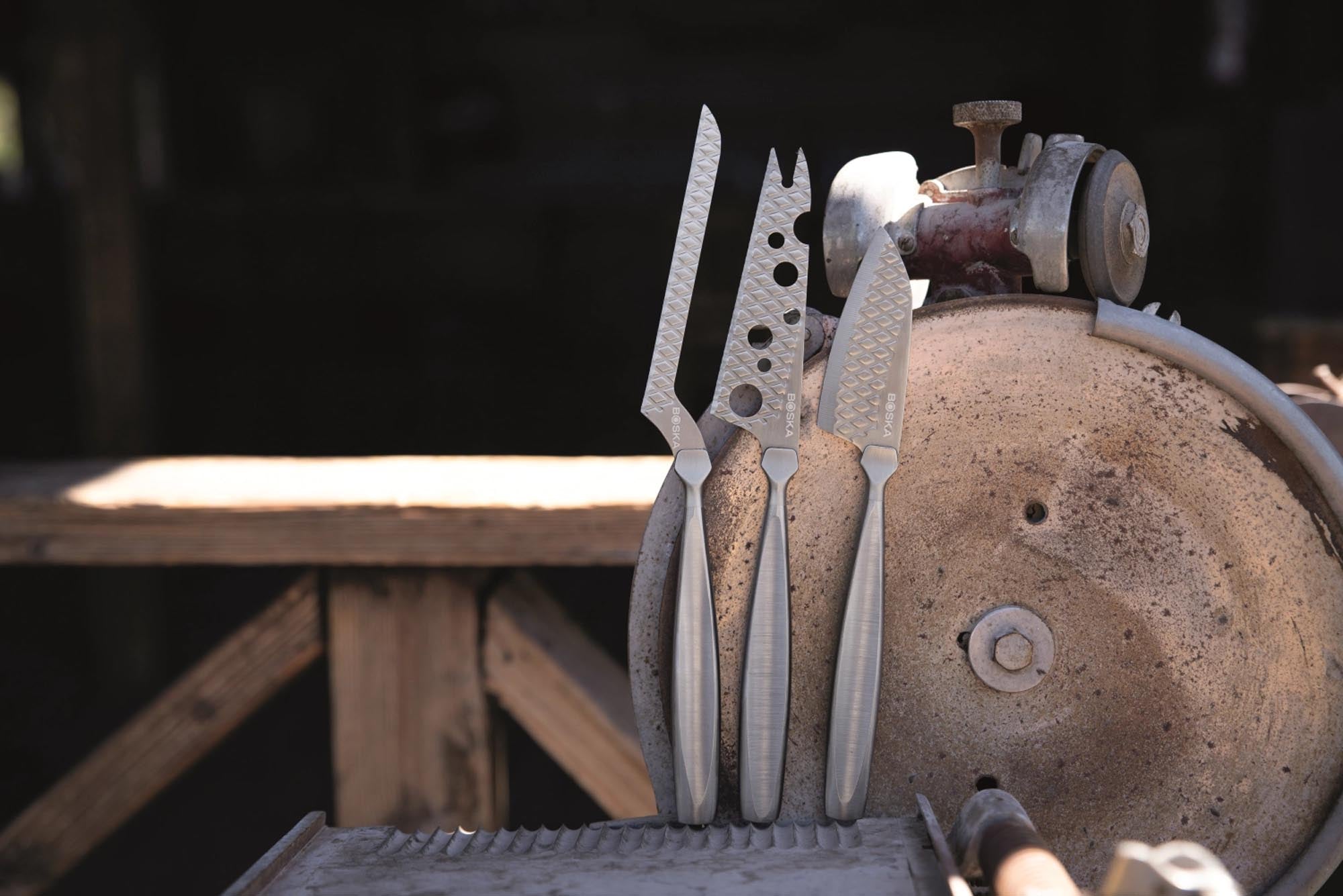 Boska Monaco+ Käsemesser-Set: Edelstahl, silber, für Käseliebhaber.