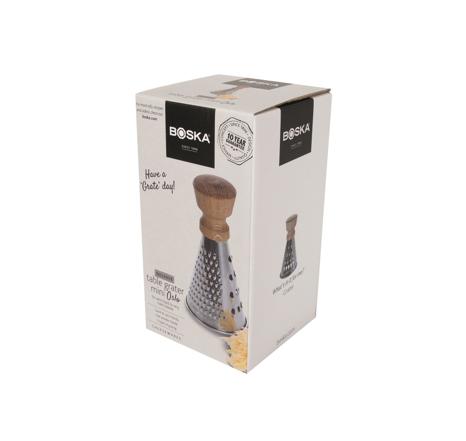 Kompakte Tischreibe aus europäischer Eiche und Edelstahl, ideal für Käse und Gemüse. Ergonomisch, langlebig, stilvoll.