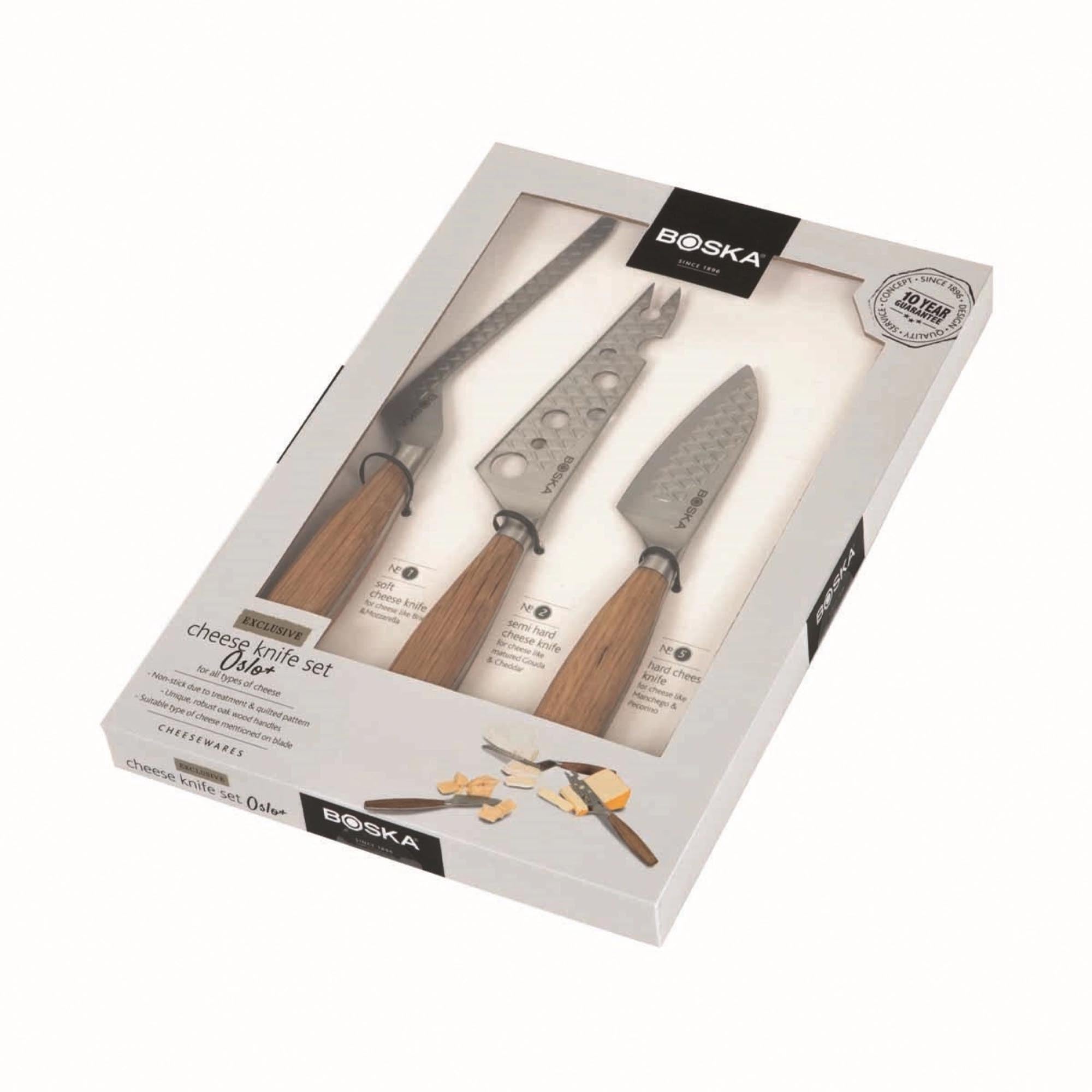 Boska Oslo+ Käsemesser-Set: Präzision und Stil für Käseliebhaber.