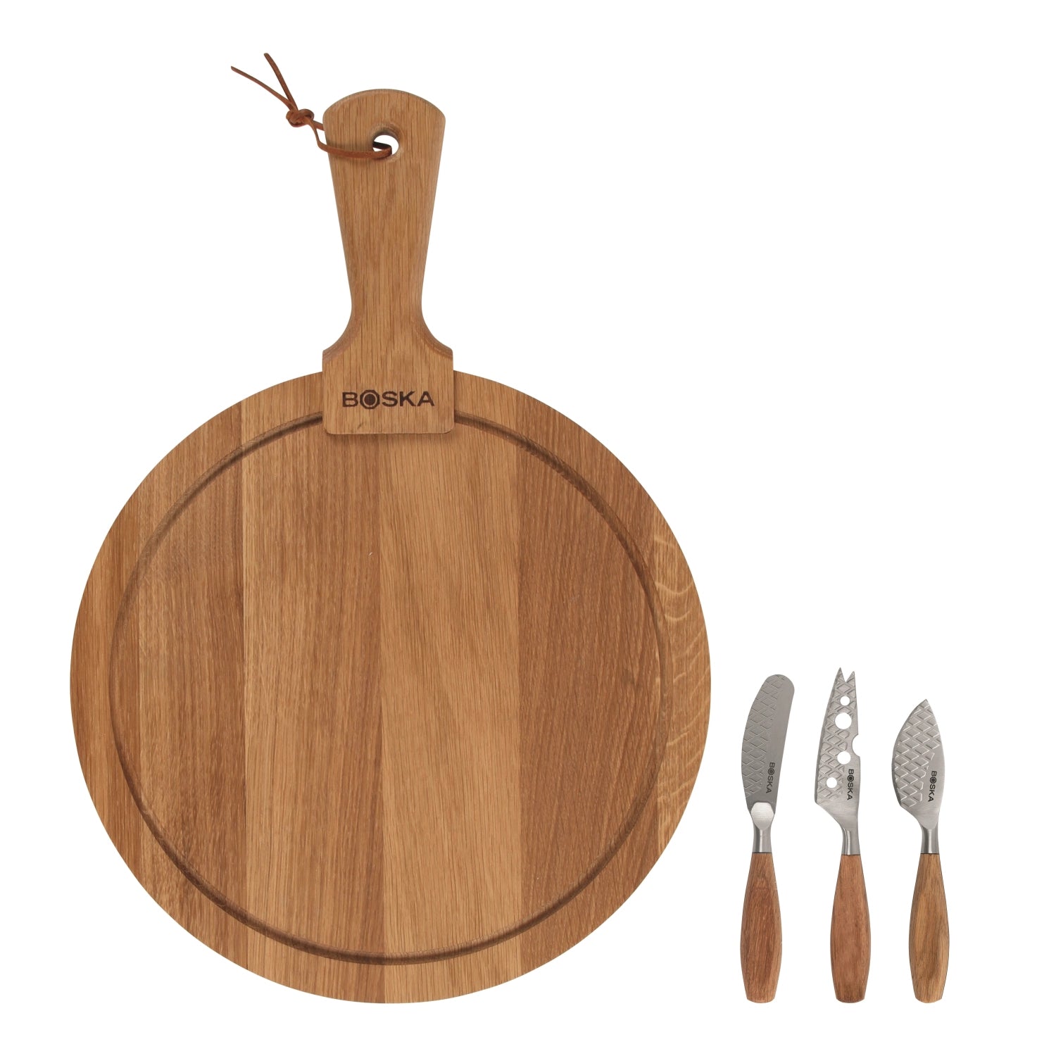 Entdecken Sie den Käseschneider Milano+ von Boska: hochwertiger Edelstahl, ergonomischer Kunststoffgriff, präzises Schneiden für Käseliebhaber.