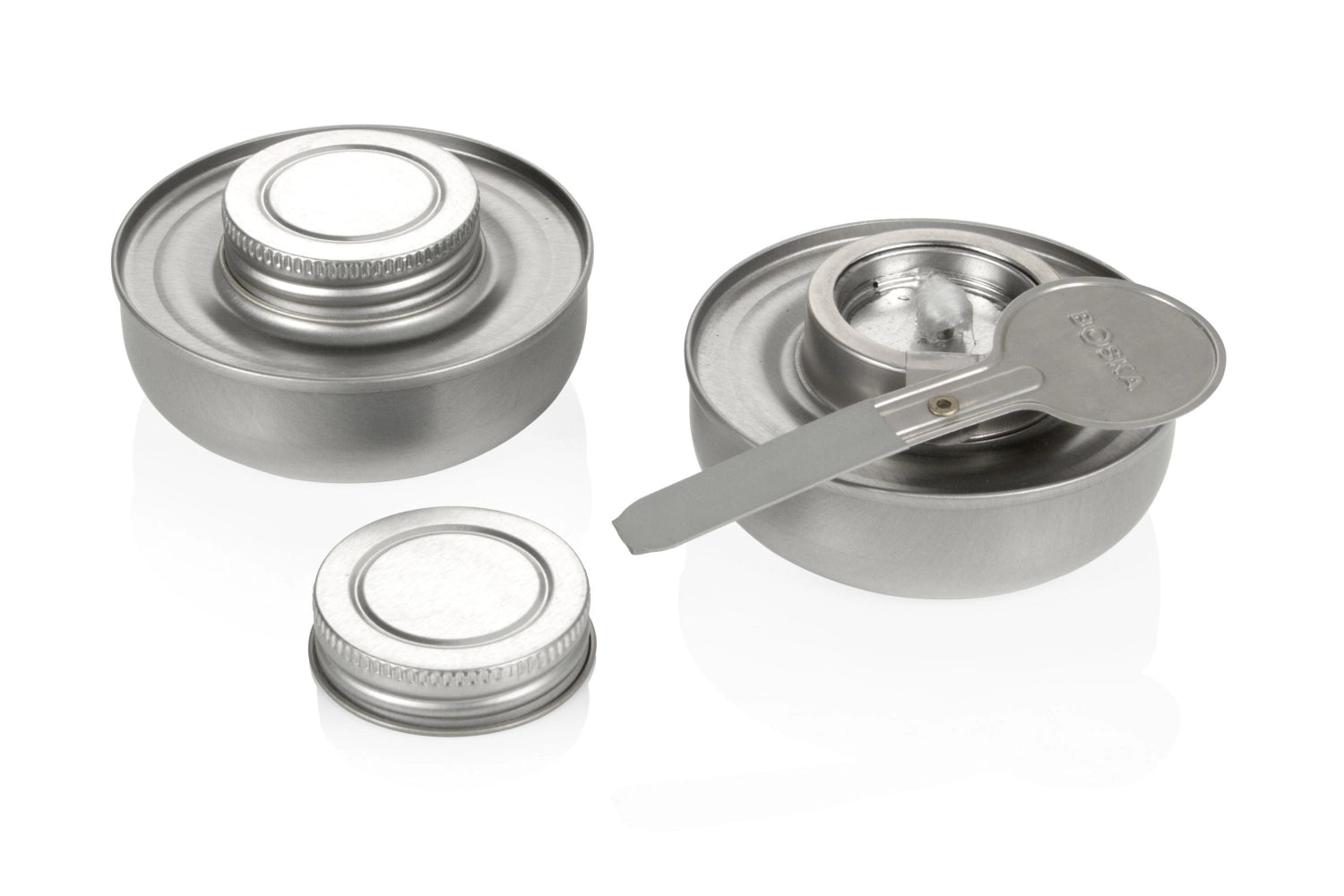 Brûleur à fondue coffre-fort argent acier inoxydable, lot de 2, 182x90x49mm