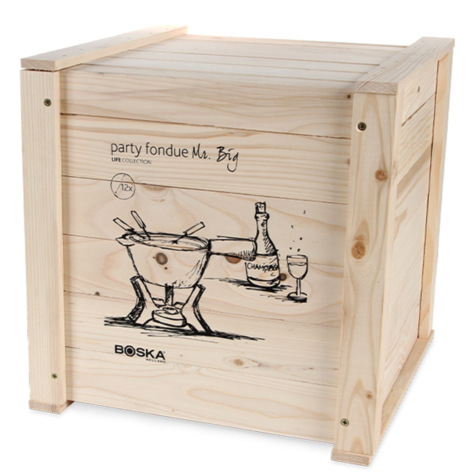 Entdecken Sie das Party Fondue Mr. Big 6.5lt von Boska – ideal für unvergessliche Abende mit Freunden, stilvoll und funktional.