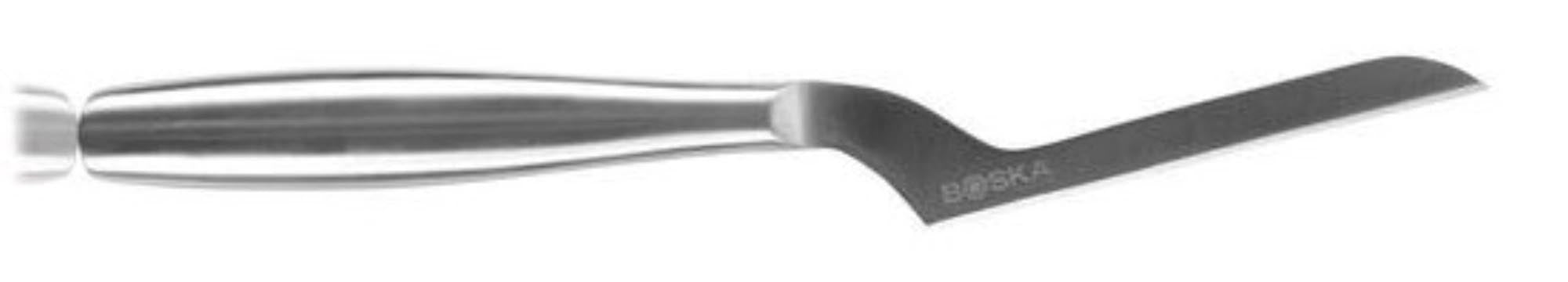 Elegantes Weichkäsemesser aus Edelstahl, ideal für Brie & Camembert. Perfekte Masse für präzises Schneiden. Ein Muss für Käseliebhaber.