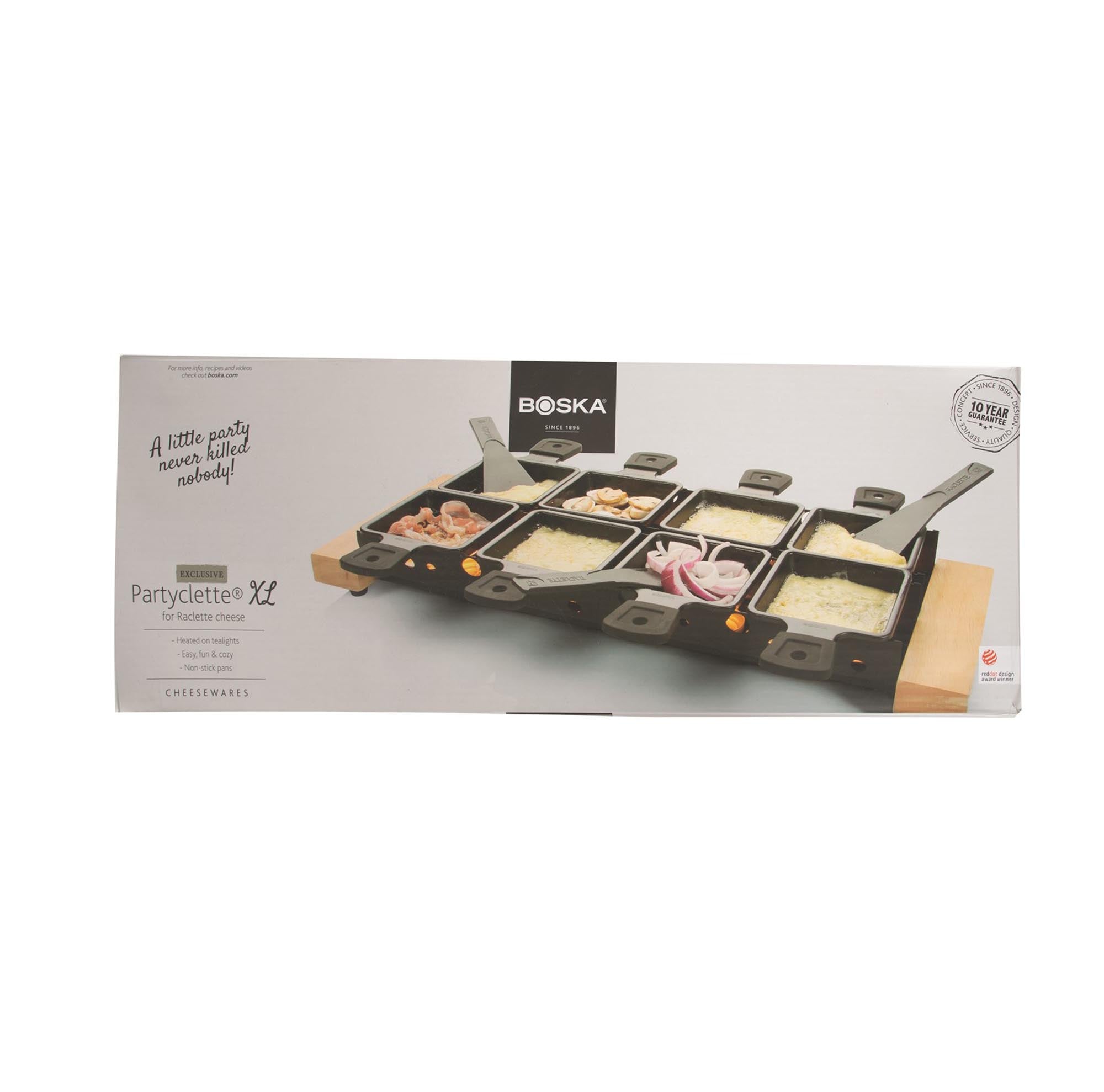 Partyclette XL schwarz Edelstahl Stahl 487x185x58mm