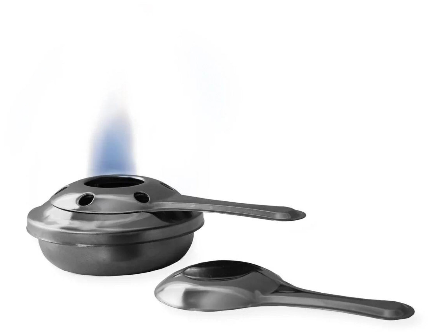 Fonduebrenner für Brennsprit u. Paste Edelstahl 175x125x48mm