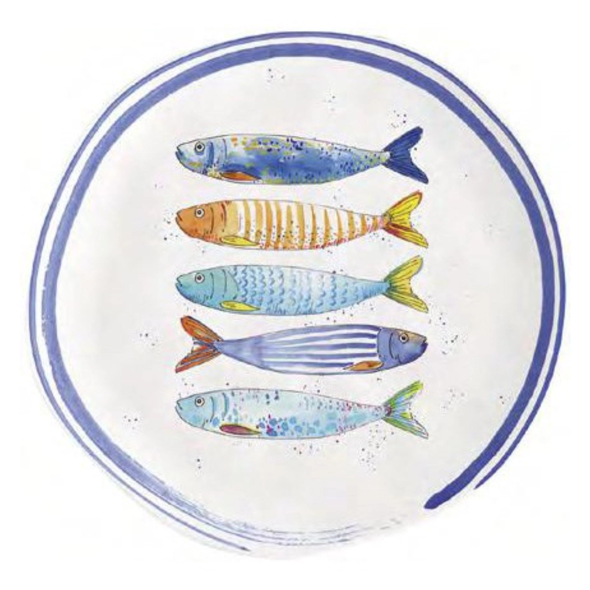 Eleganter Bord de Mer Dessertteller D21 aus robustem Porzellan, ideal für Desserts und Snacks, spülmaschinengeeignet.