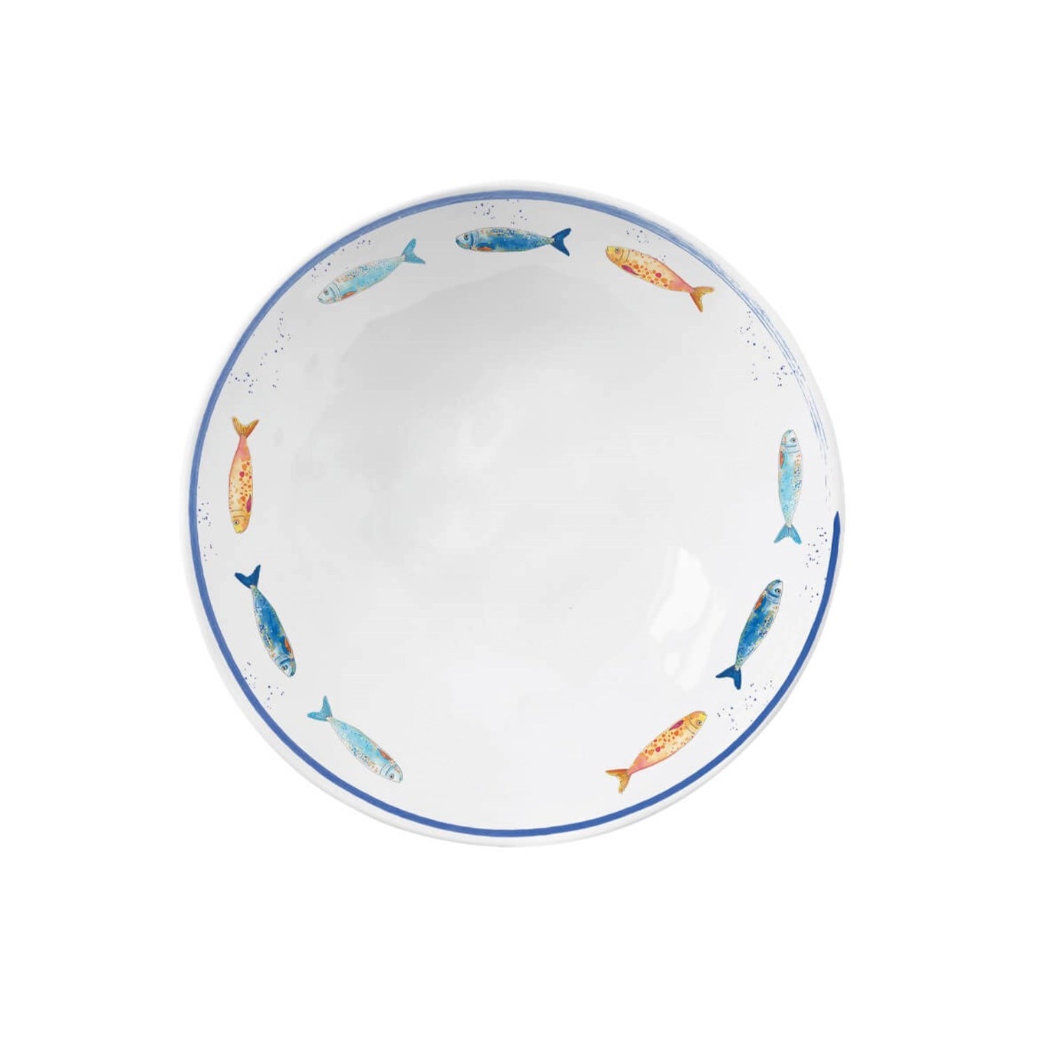 Stilvolle Bord de Mer Schüssel von Easy Life, D16cm, aus feinem Porzellan, verziert mit maritimen Designs, ideal für elegante Anlässe.
