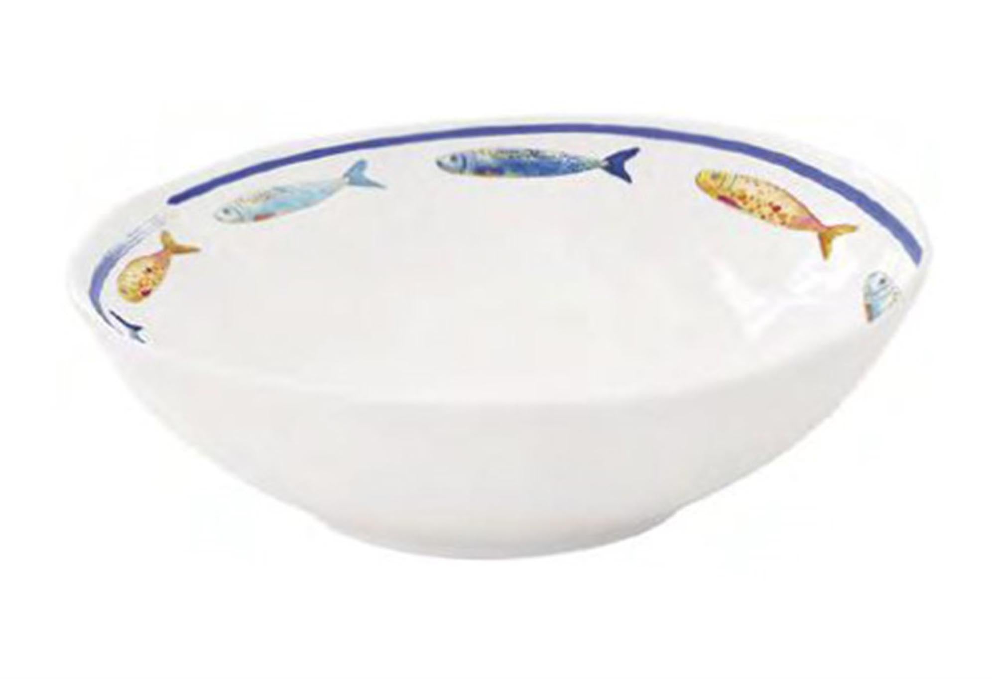 Stilvolle Bord de Mer Schüssel von Easy Life, 16 cm Durchmesser, ideal für Salate und Snacks. Hochwertiges Porzellan, spülmaschinenfest und maritimer Charme.