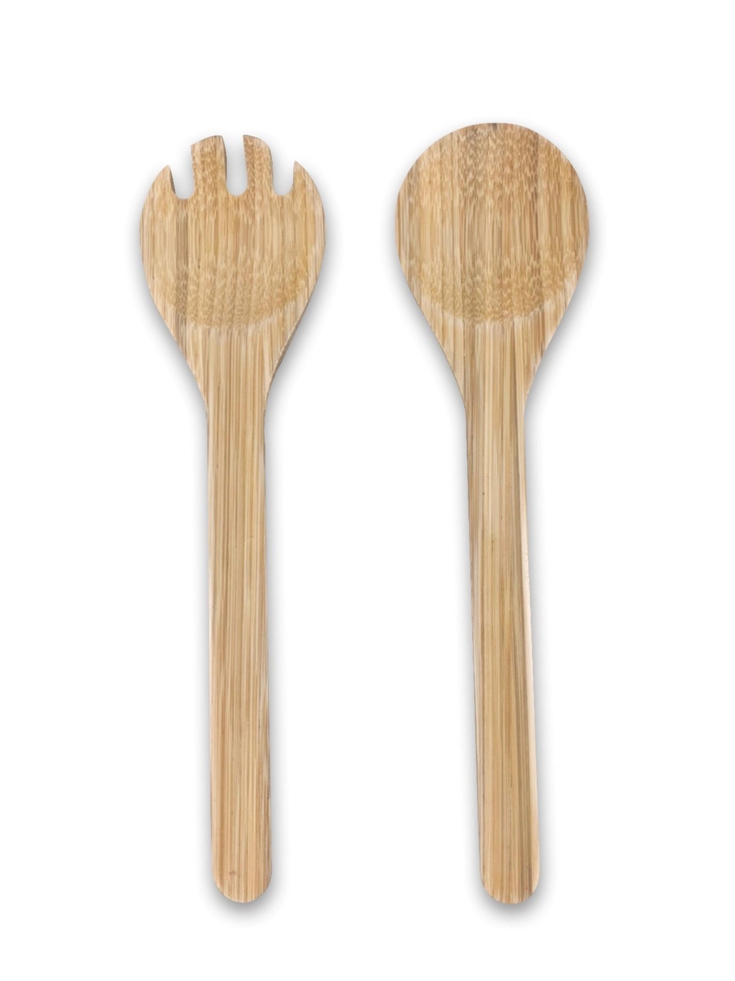Bamboo salad servers natural 28cm