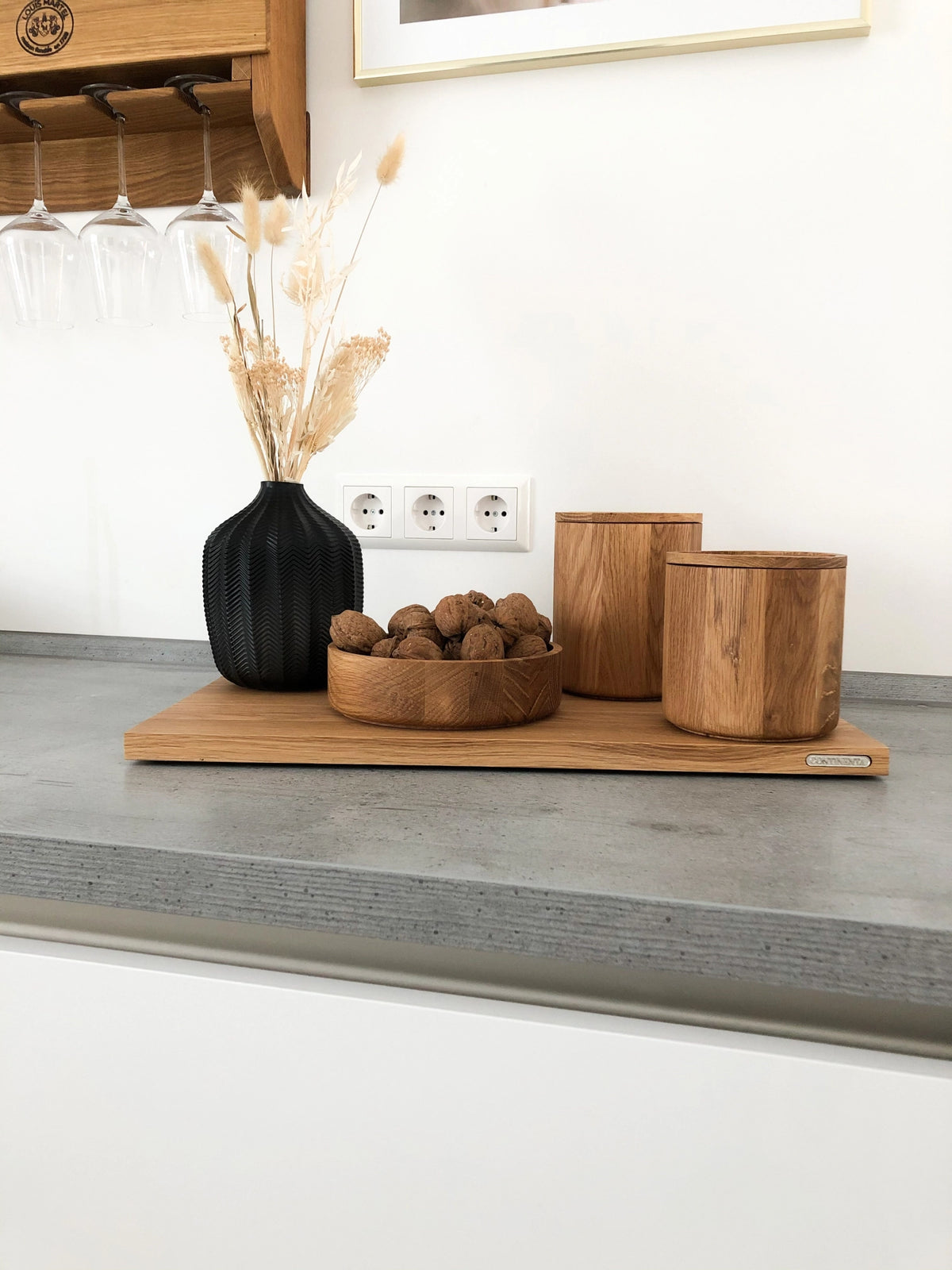 Eiche Schneidebrett, 54x 29x 2,7cm in Braun präsentiert im Onlineshop von KAQTU Design AG. Schneidbrett ist von Continenta