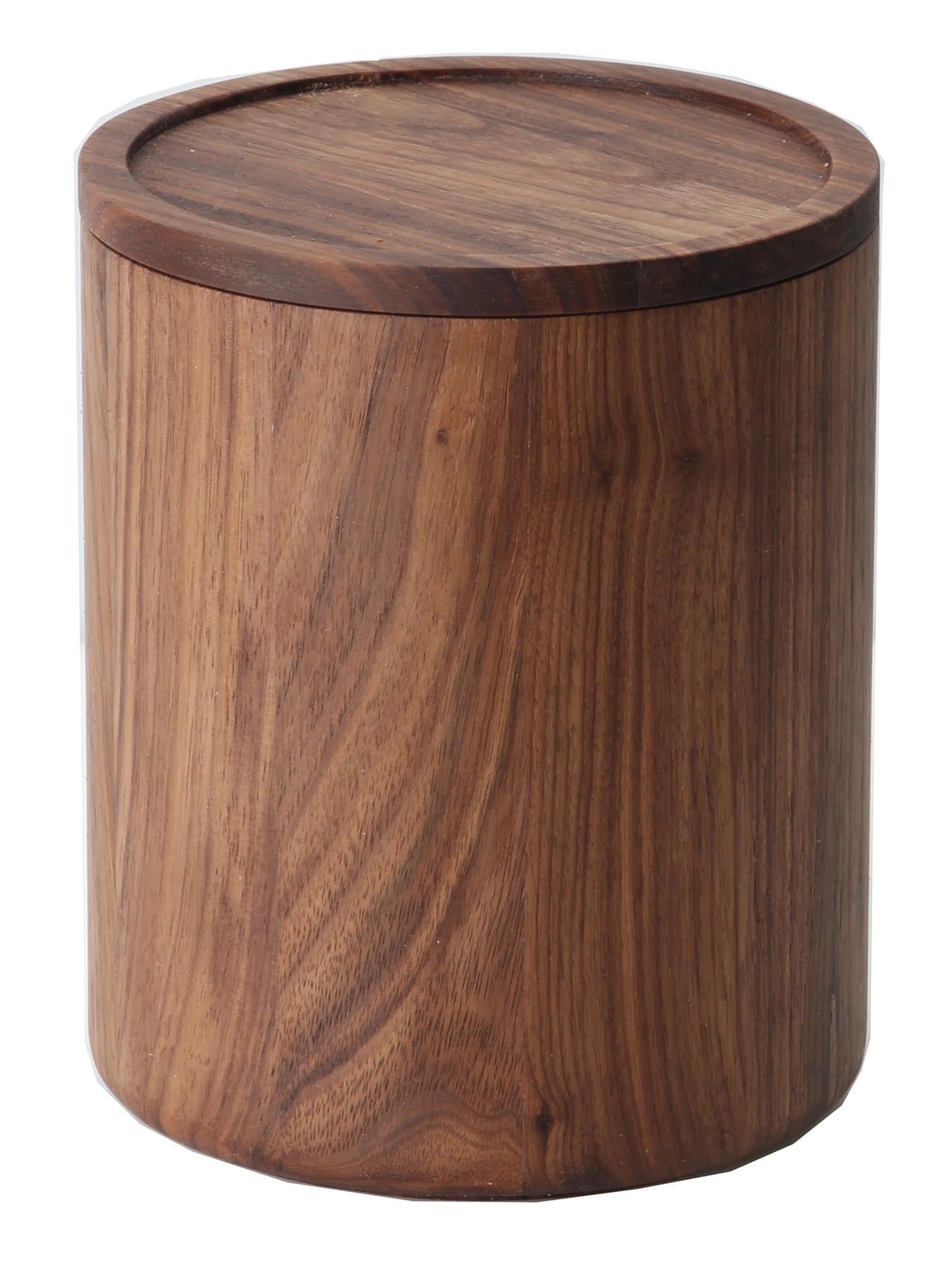 Elegante Walnuss Dose von Continenta, 13x13xH16cm, ideal zur Aufbewahrung von Schmuck, Bürobedarf und Küchenutensilien. Hochwertiges Walnussholz.