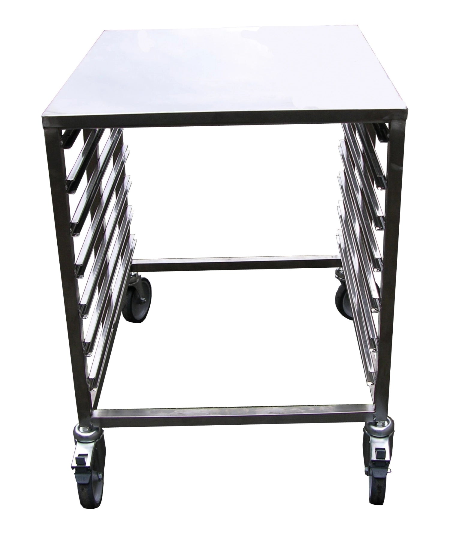 GN Transportwagen 2/1 Edelstahl 7 Auflageschienen 65x53cm in Silber präsentiert im Onlineshop von KAQTU Design AG. Servierwagen ist von Gastronorm