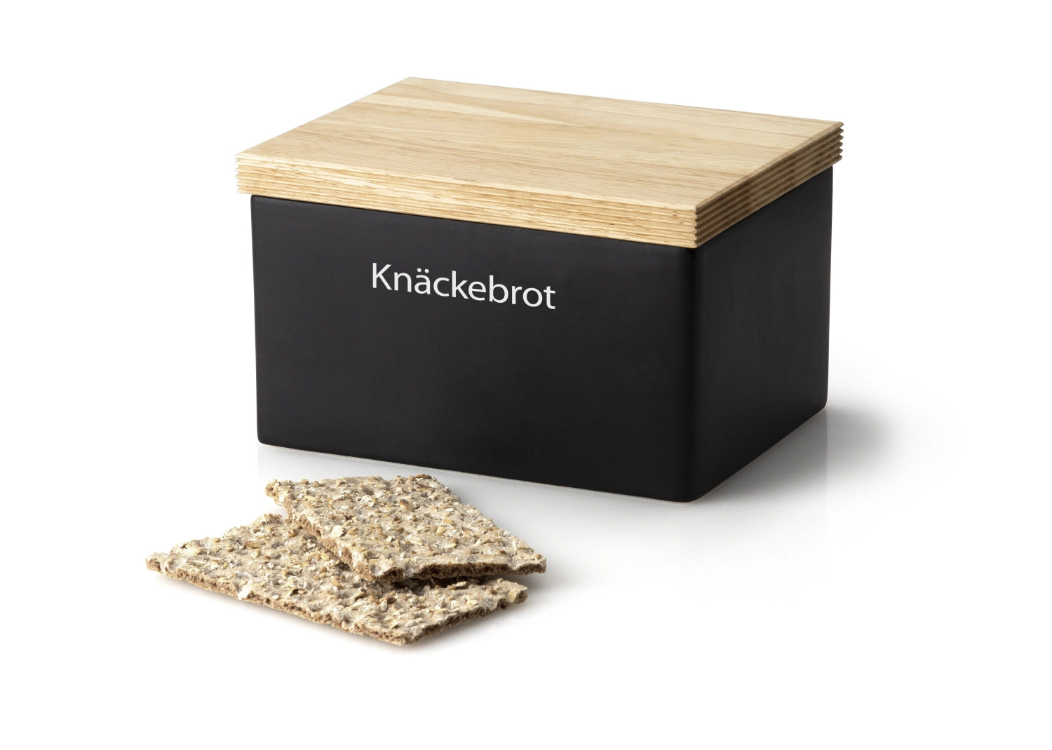 Keramik Vorratsdose, schwarz, 17.5x13.5x11 cm