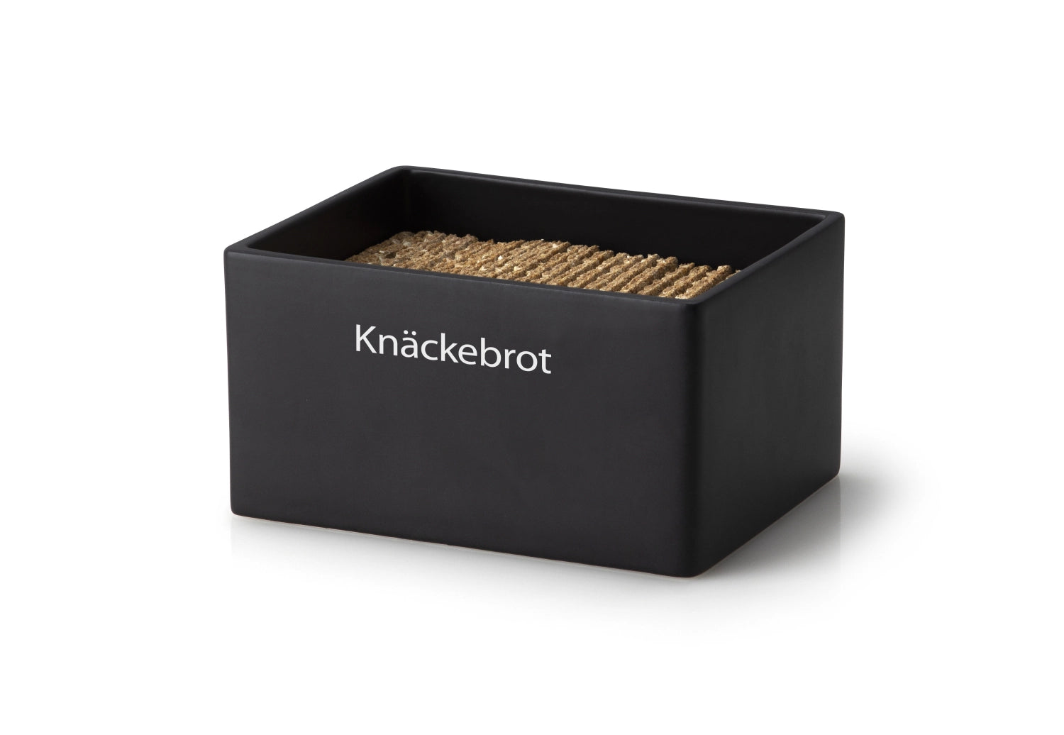 Keramik Vorratsdose, schwarz, 17.5x13.5x11 cm