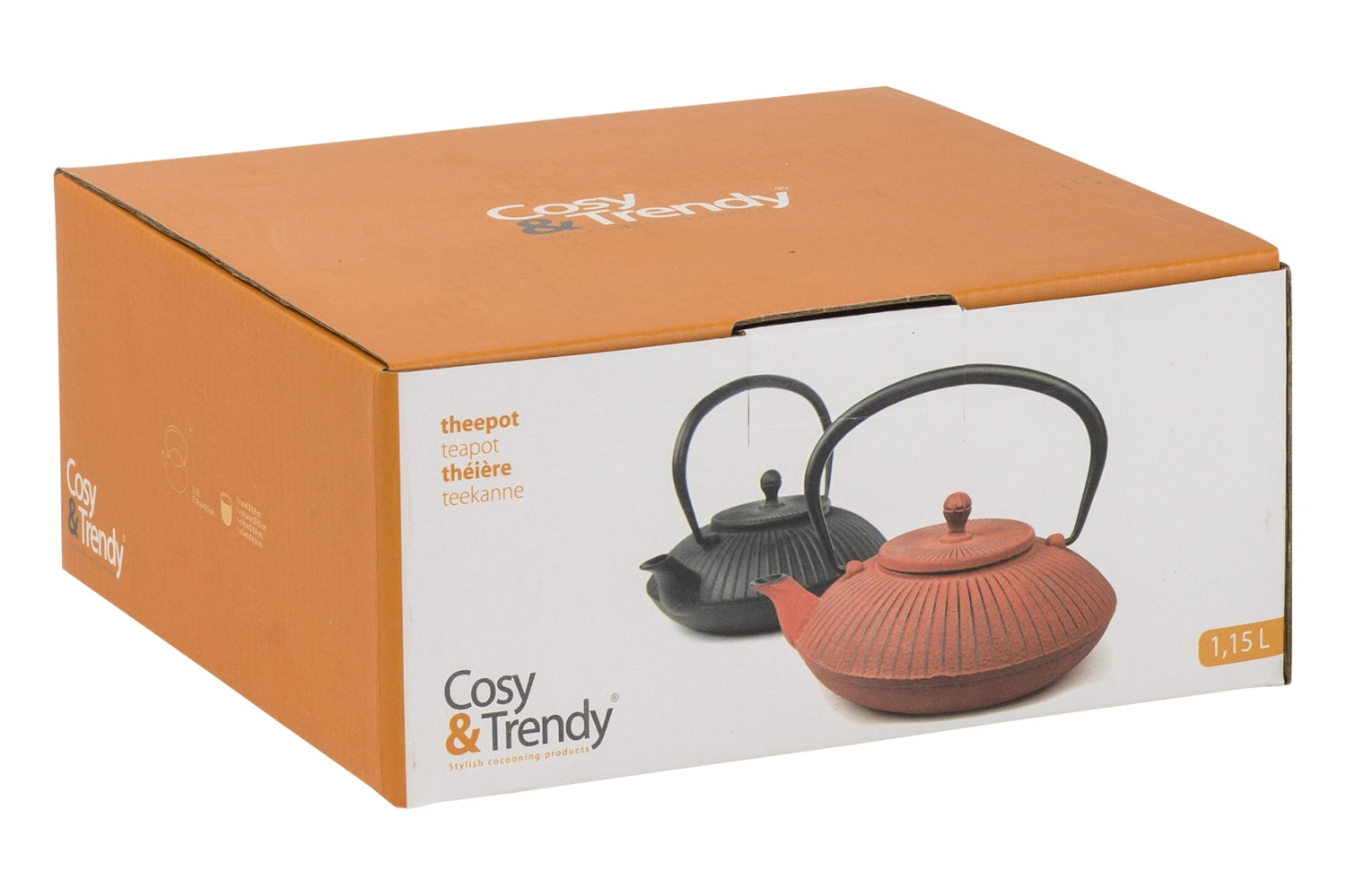 Stria teapot with filter, black - 1.15 L