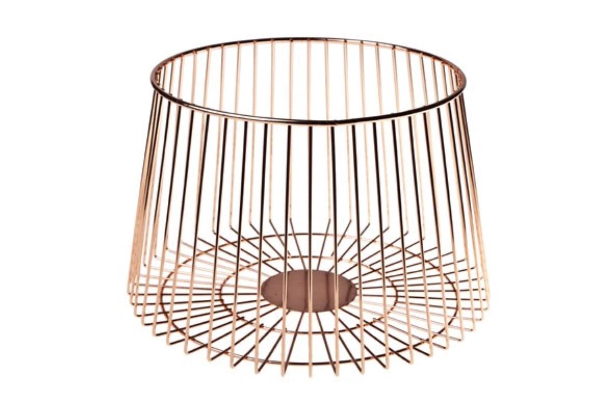 Eleganter verkupferter Korb von Cosy & Trendy (23,5 x 15,5 cm) für stilvolle Aufbewahrung von Zeitschriften, Kosmetik und mehr. Hochwertig und langlebig.