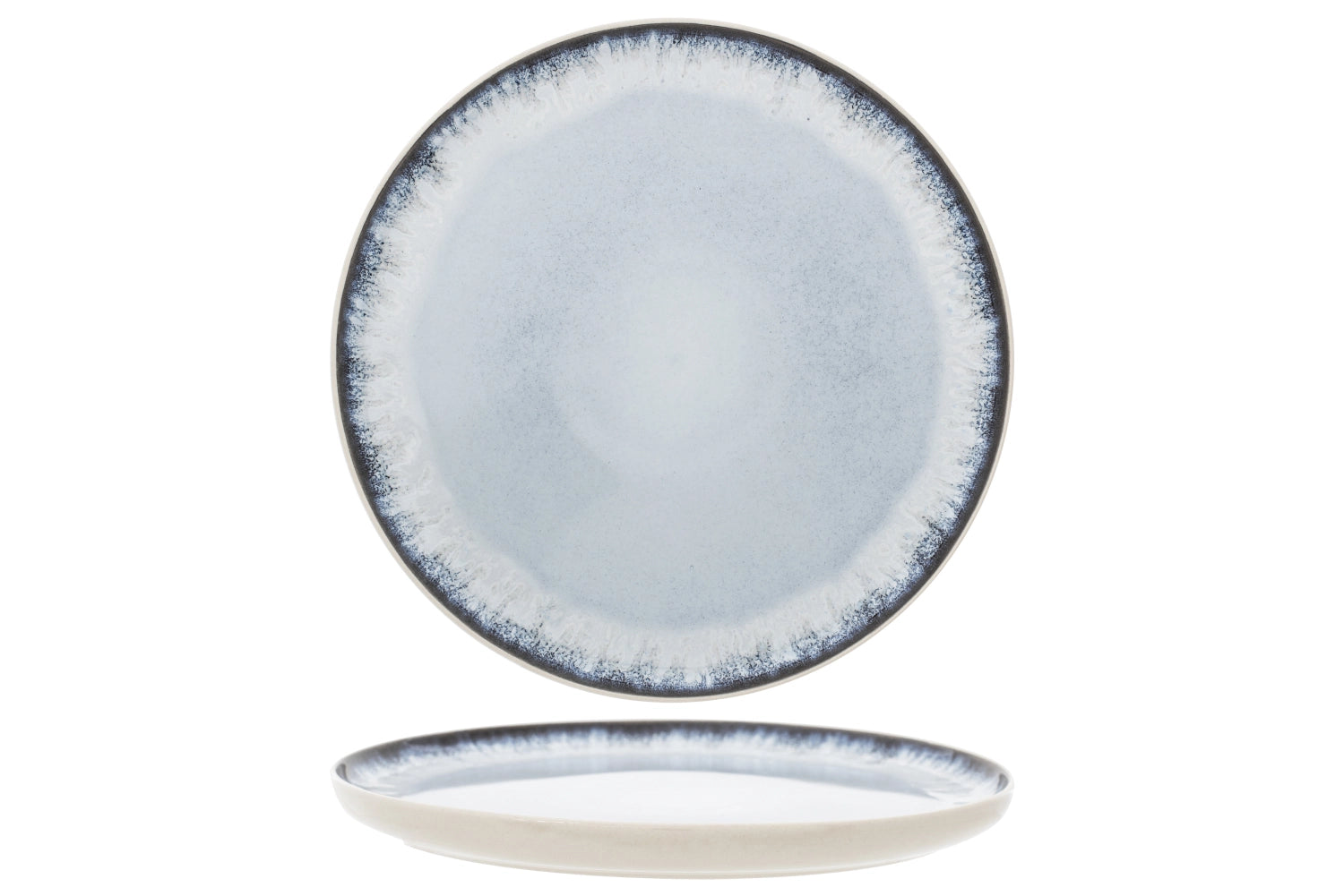 Eleganter Inspiration Blau Dessertteller von Cosy & Trendy, Ø 20,8 cm, aus robustem Steinzeug. Ideal für Desserts und besondere Anlässe.