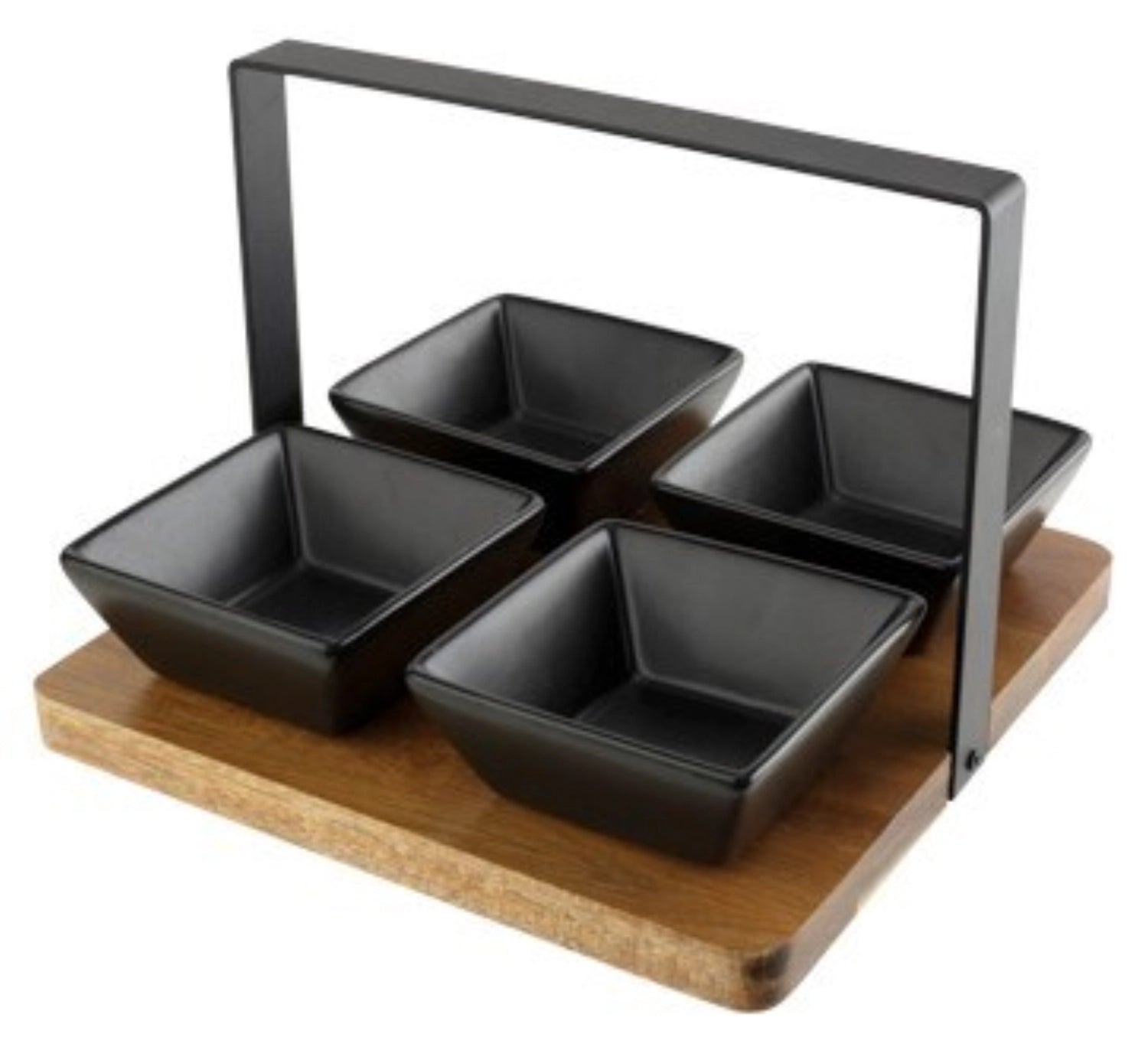 Apero shelf with 4 ceramic bowls 20x20cm 17cm