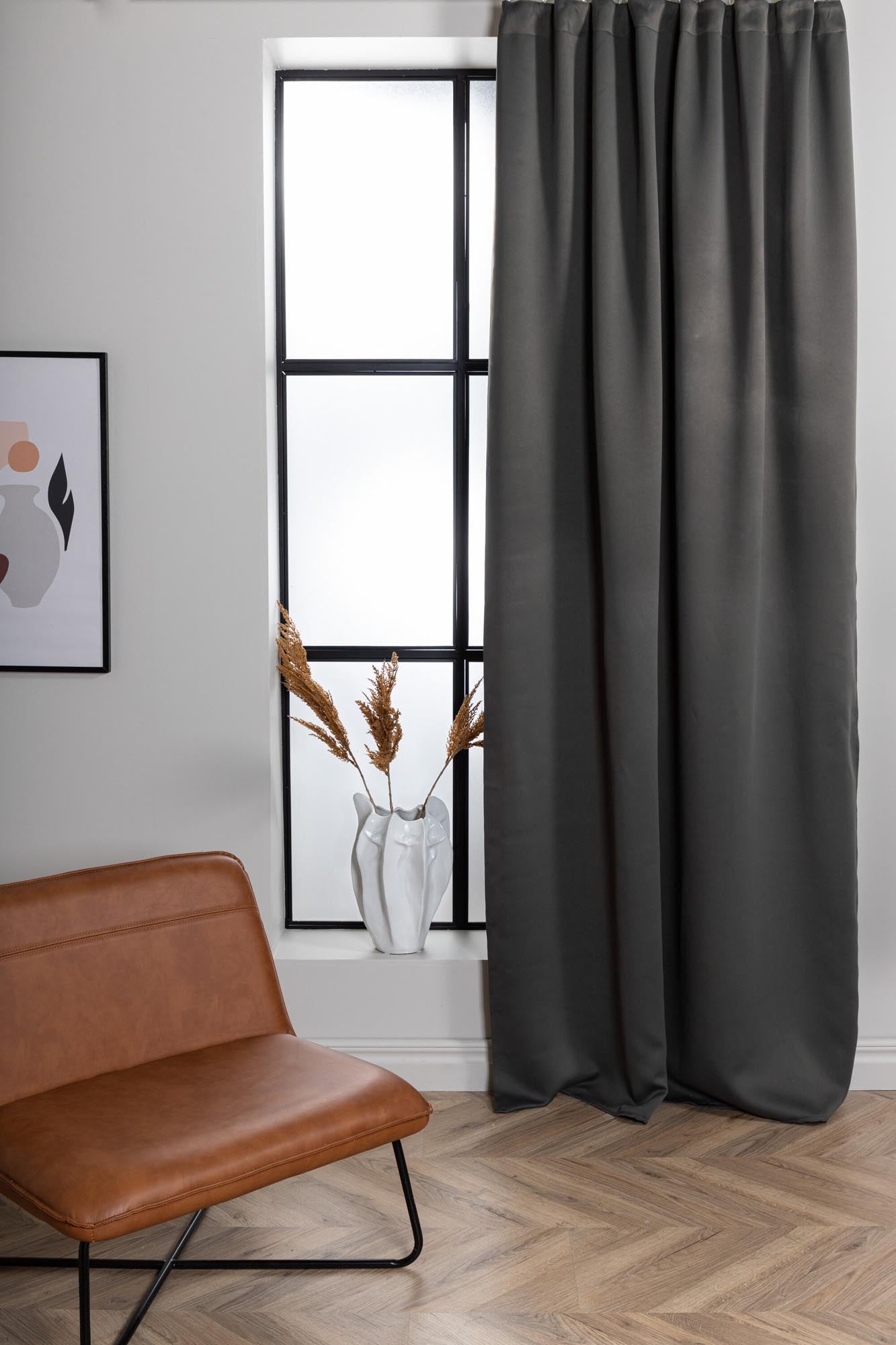 Evelyn Vorhang 2er Pack in Dunkelgrau präsentiert im Onlineshop von KAQTU Design AG. Vorhang ist von Venture Home