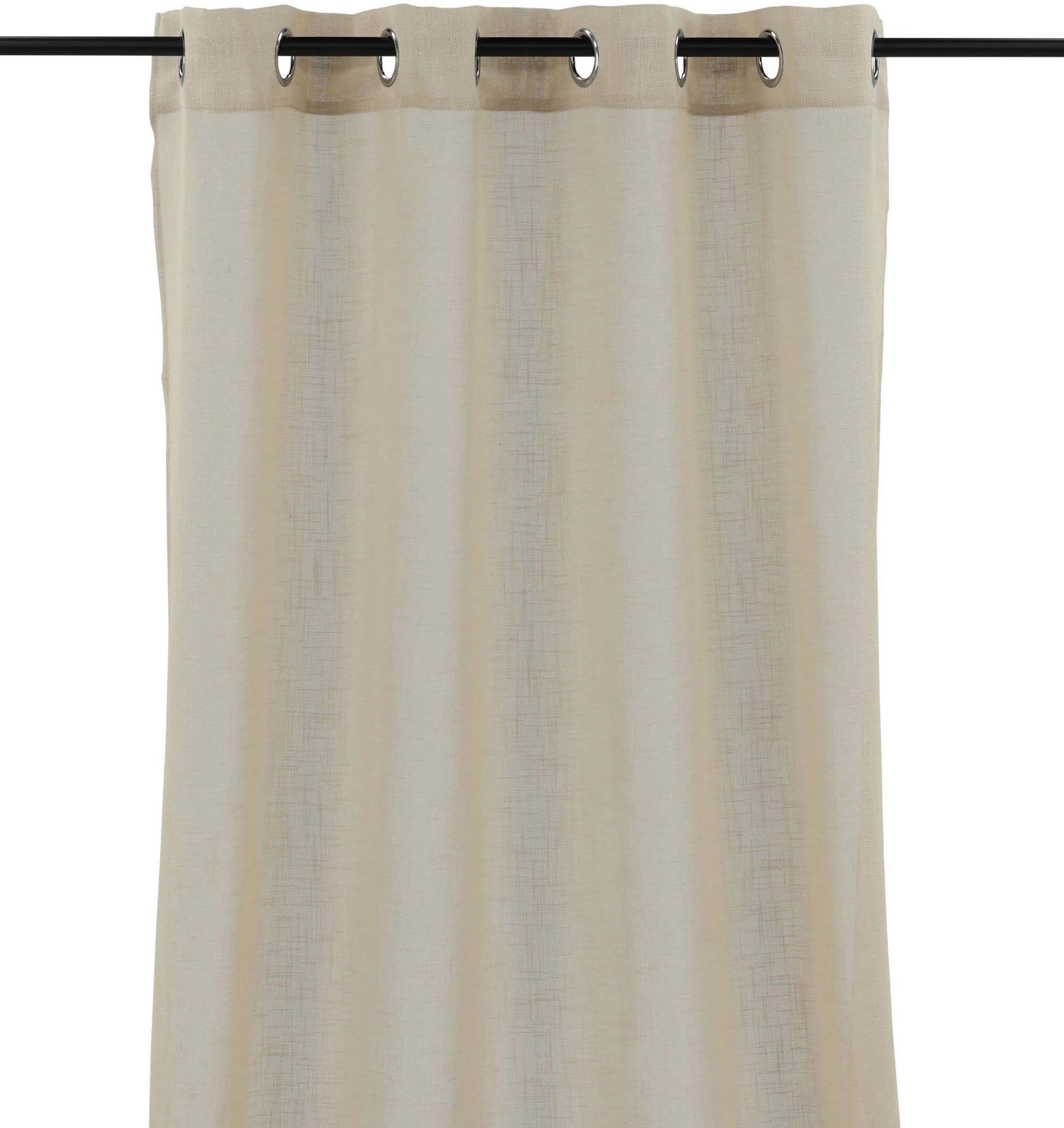 Kaya Vorhang 2er Set: Beige, strapazierfähig und elegant. Perfekt für jedes Zimmer, sorgt für eine einladende Atmosphäre.