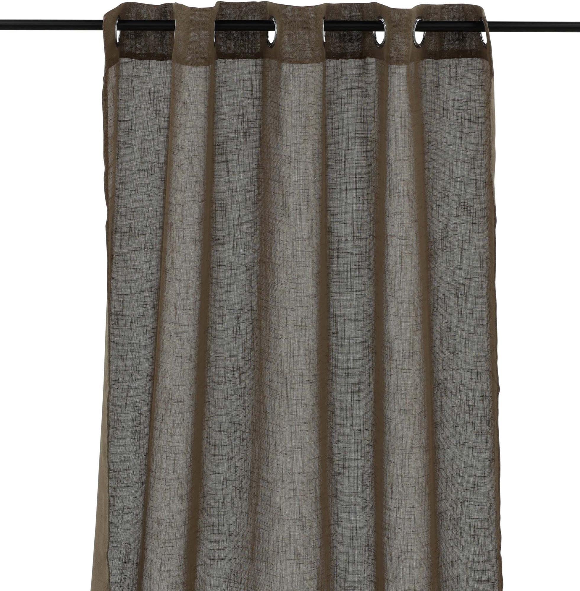 Kaya Vorhang 2er Set: Elegante, langlebige Vorhänge in Beige, ideal für harmonische Wohnräume und einfache Handhabung.