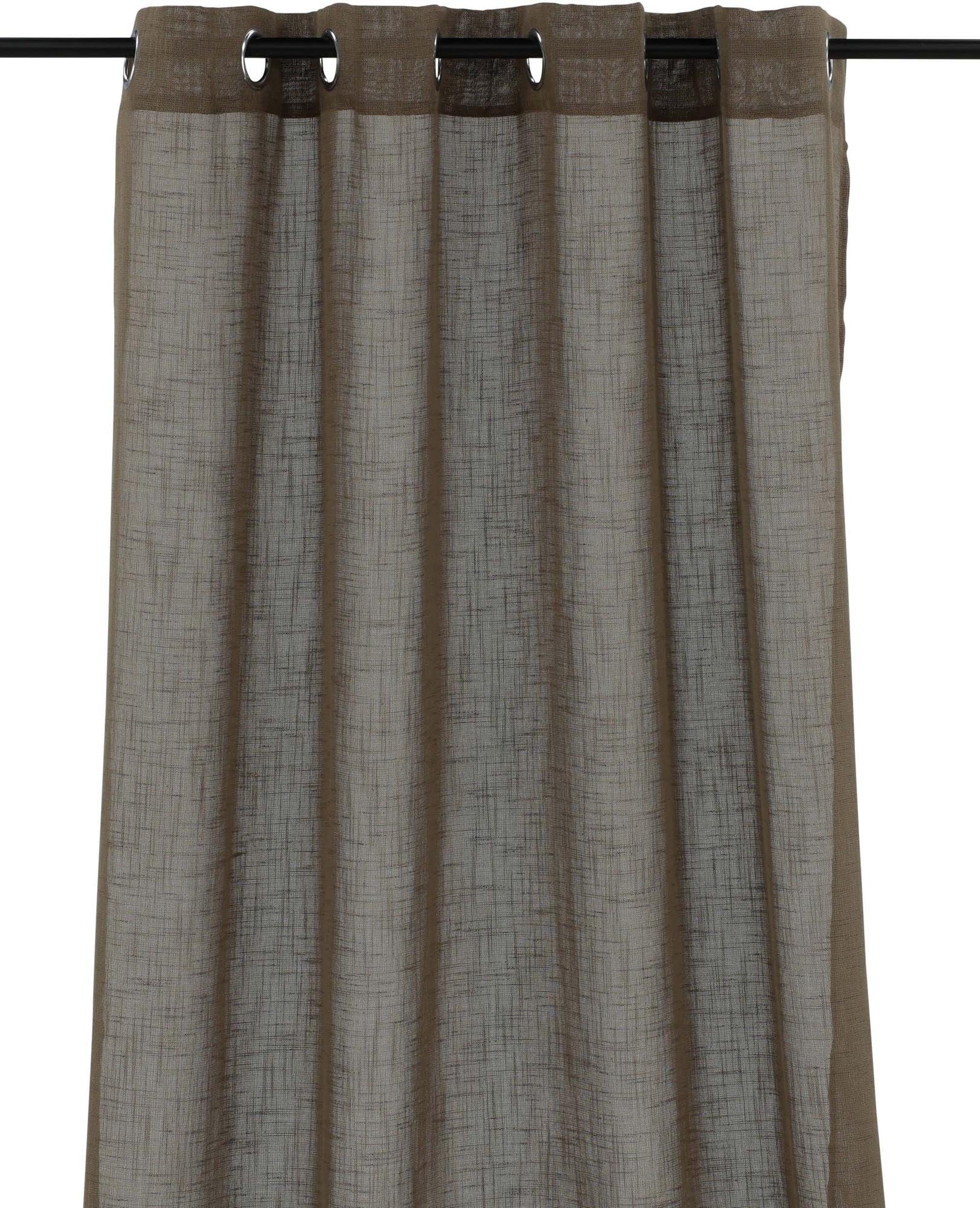 Kaya Vorhang 2er Pack: Elegante, langlebige Vorhänge aus 100% Polyester in Beige, ideal für harmonische Wohnräume und einfache Handhabung.
