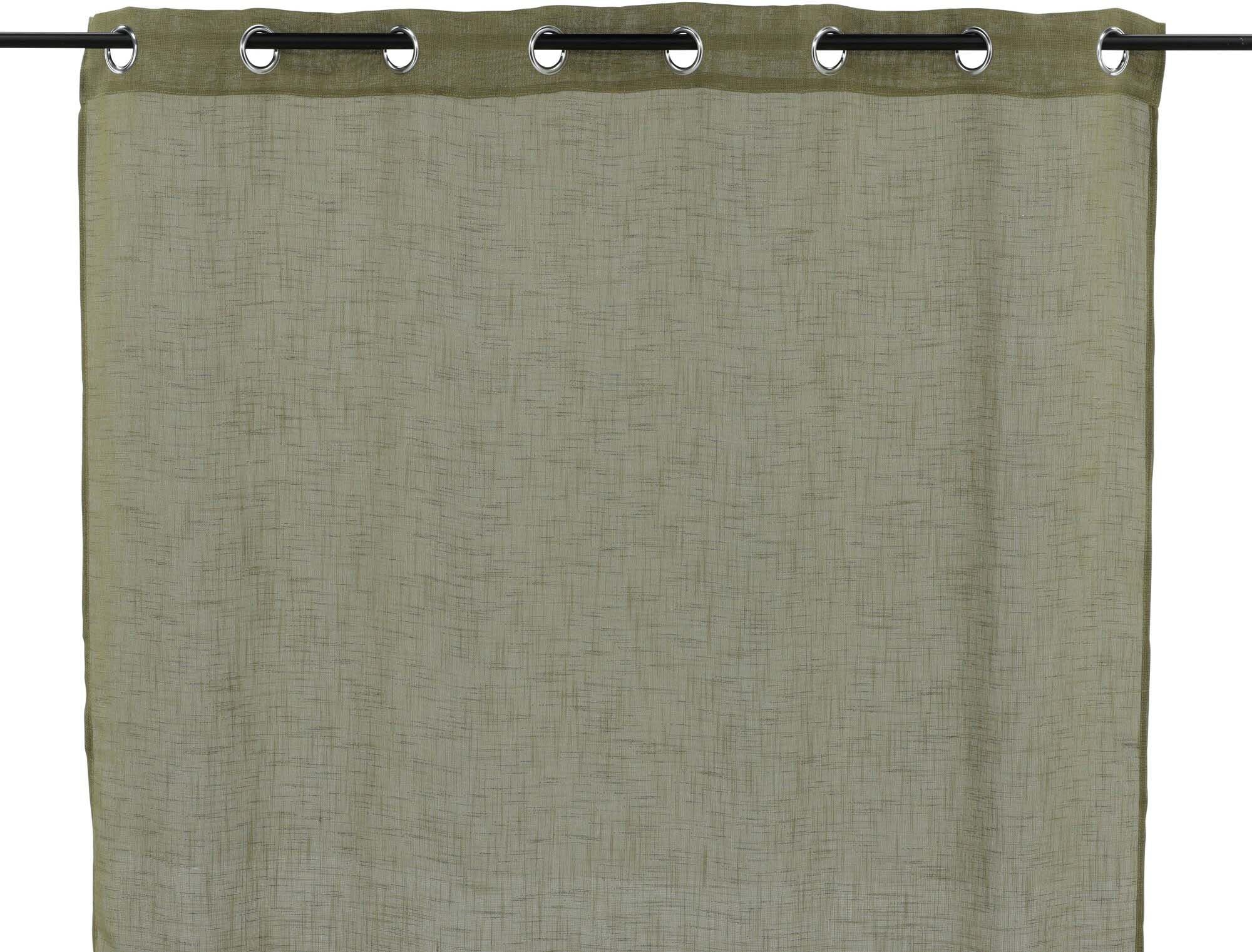 Kaya Vorhang 2er Pack in Beige: Strapazierfähiges Polyester, 140x240 cm, einfache Handhabung mit Ösen, ideal für gemütliche Wohnatmosphäre.