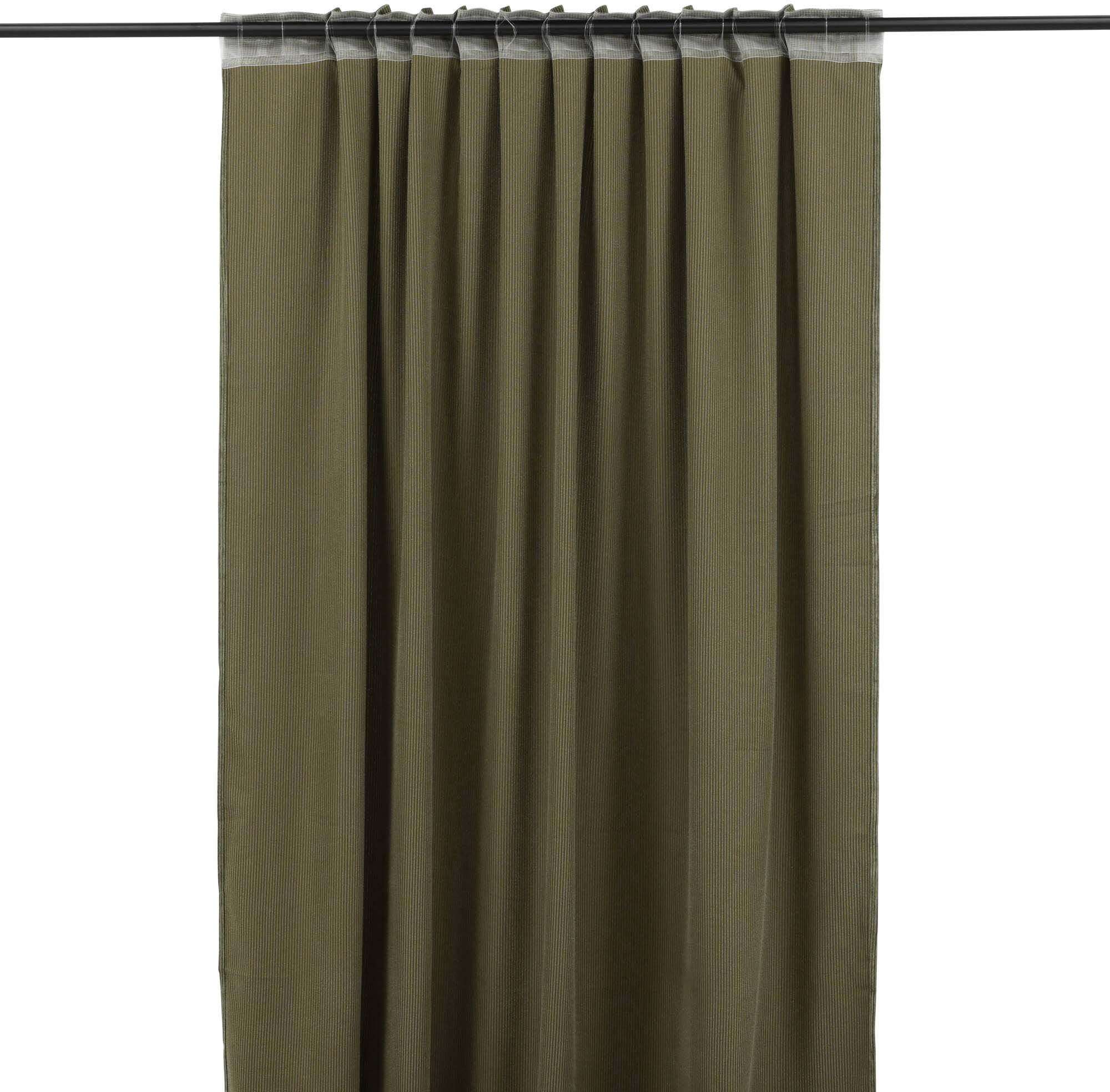 Elma Vorhang 2er Pack in Moosgrün präsentiert im Onlineshop von KAQTU Design AG. Vorhang ist von Venture Home