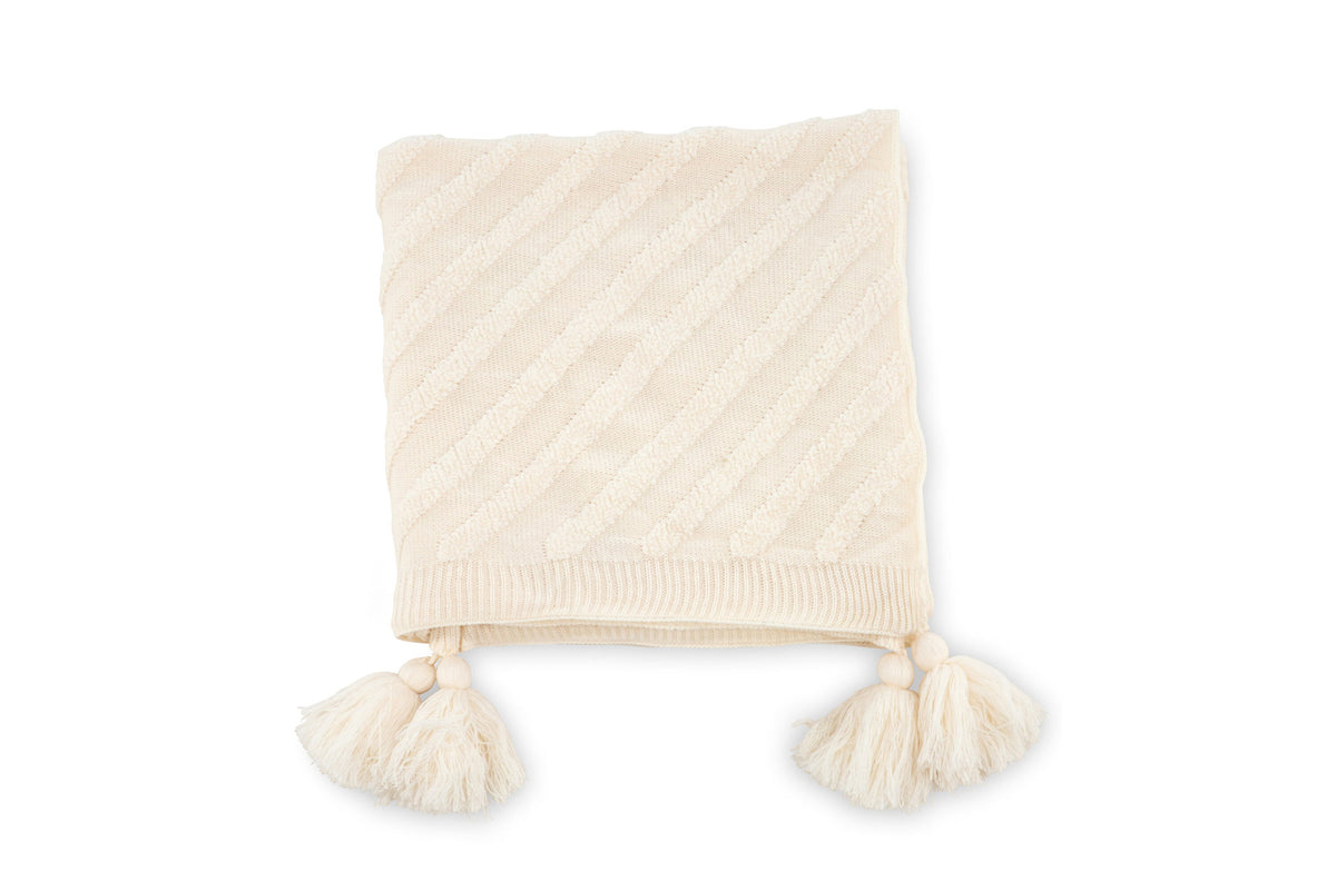 Katlyn Throw in Cremefarben präsentiert im Onlineshop von KAQTU Design AG. Wolldecke ist von Venture Home