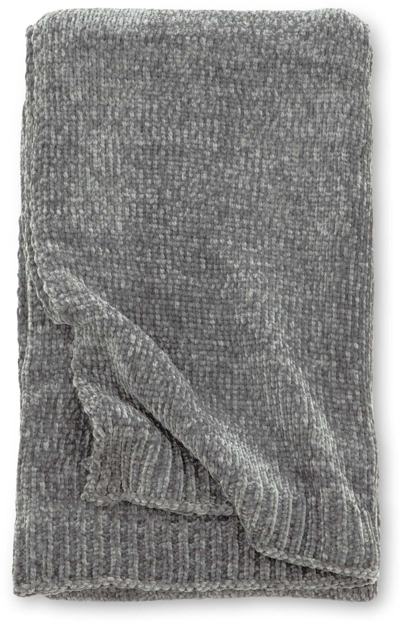 Stilvolle und kuschelige Ally Throw von Venture Home in Dunkelgrau. Perfekt für gemütliche Abende und als elegantes Wohnaccessoire.