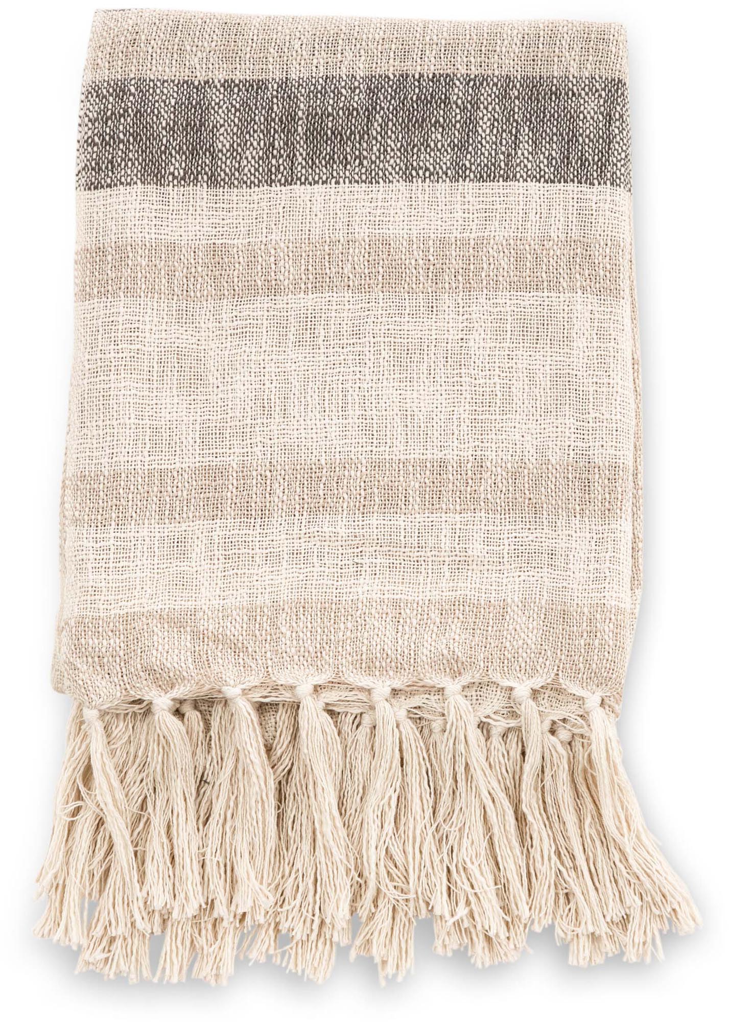 Sandy Throw von Venture Home: Hochwertige Decke aus SLUB-Polyester, perfekt für stilvolle Akzente und entspannte Momente in Ihrem Zuhause.