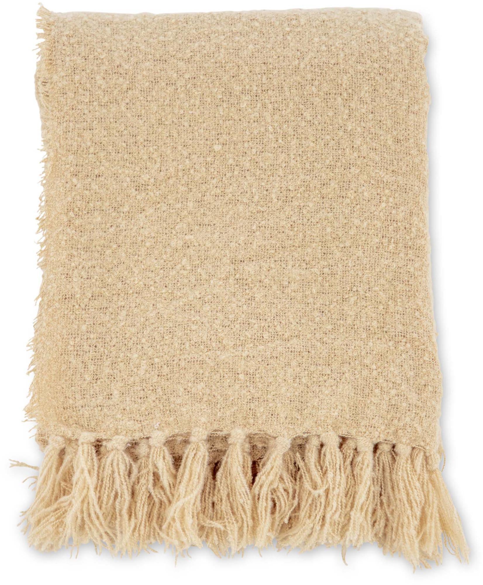 Stanly Throw in Sand präsentiert im Onlineshop von KAQTU Design AG. Wolldecke ist von Venture Home