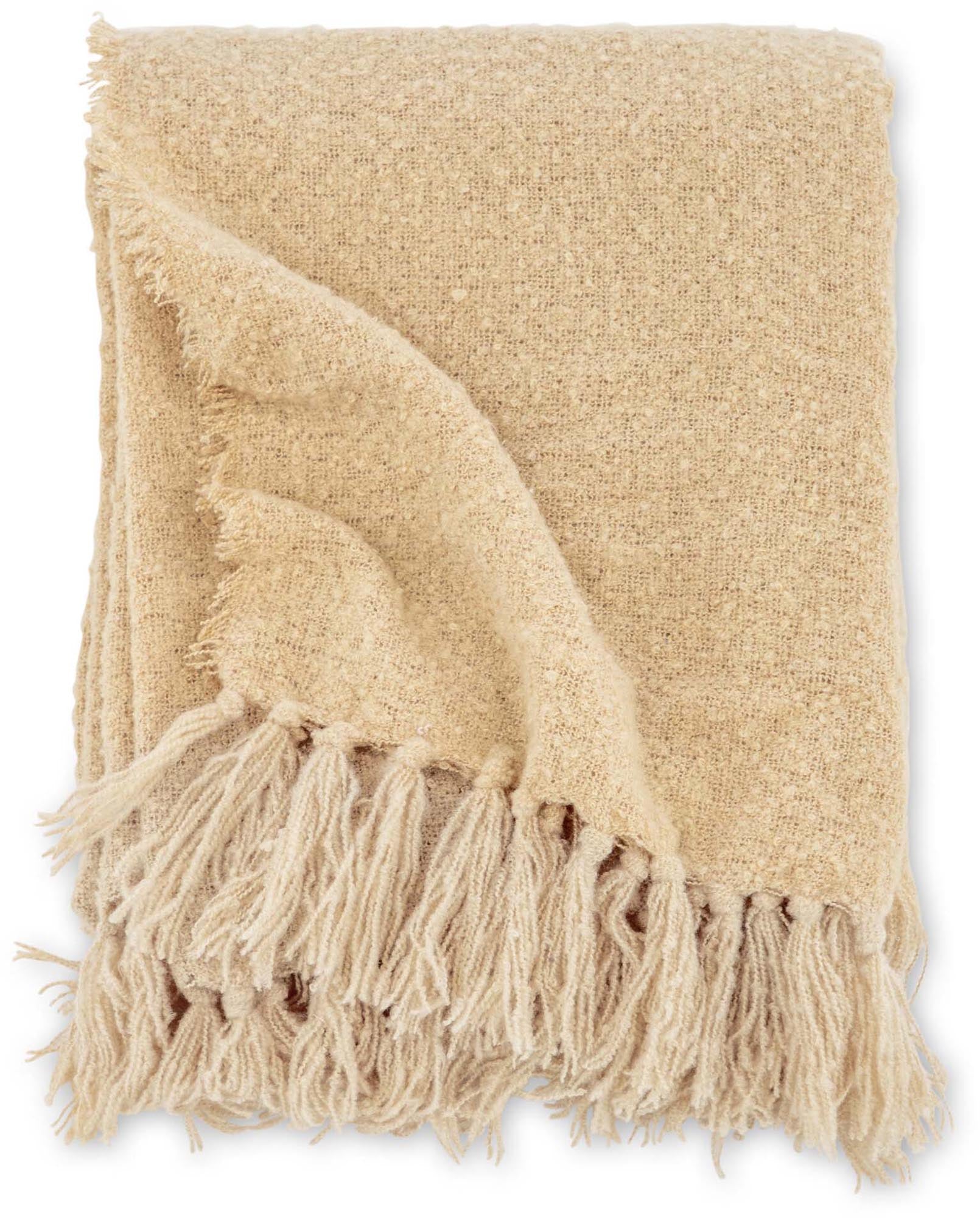 Stanly Throw in Sand präsentiert im Onlineshop von KAQTU Design AG. Wolldecke ist von Venture Home