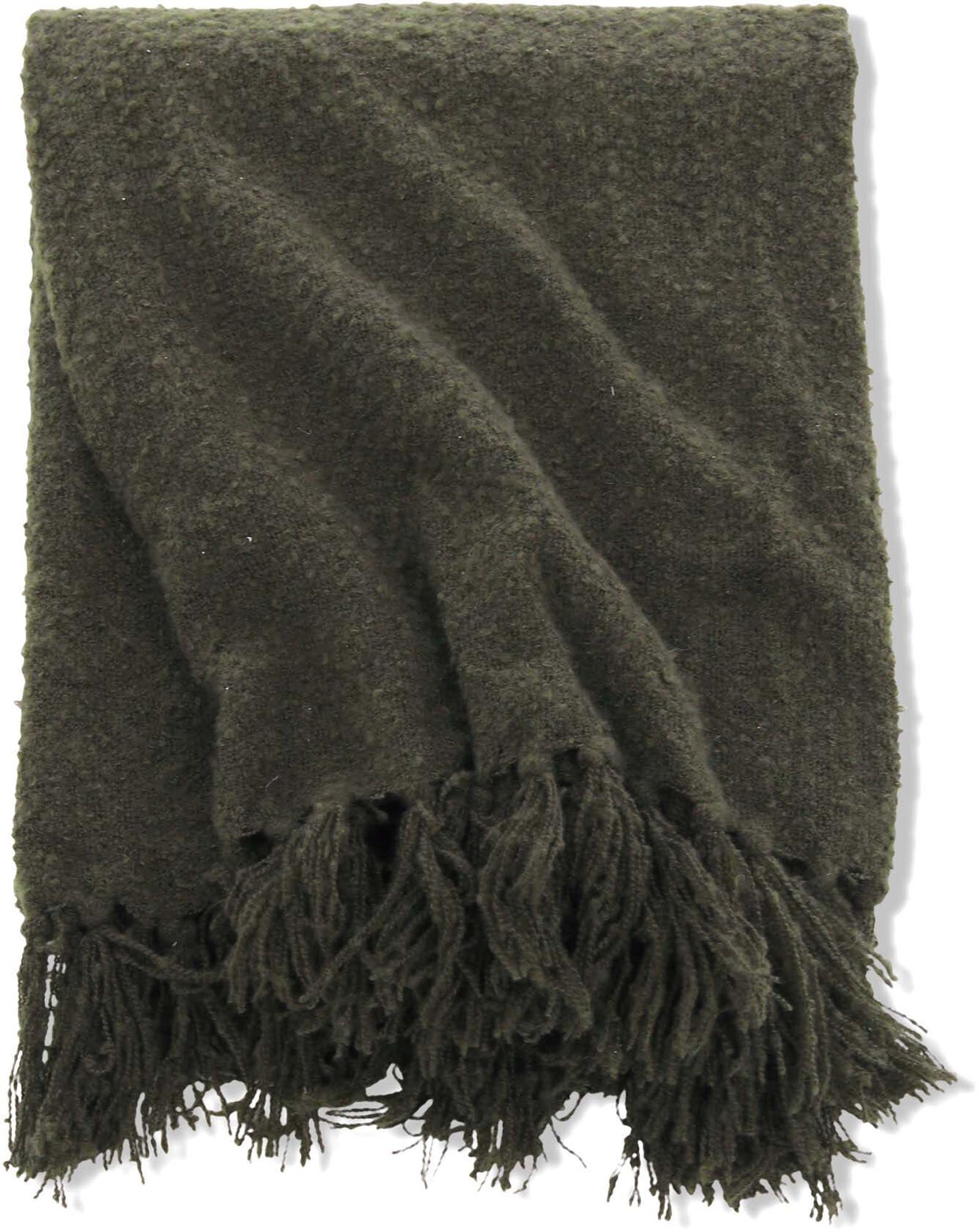 Stanly Throw in Moosgrün präsentiert im Onlineshop von KAQTU Design AG. Wolldecke ist von Venture Home