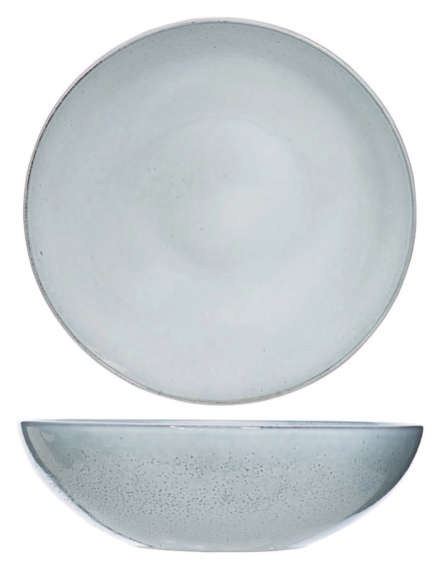 Loft Salatschüssel rund, D 34.5cm, H: 10.5cm in Silber präsentiert im Onlineshop von KAQTU Design AG. Schale ist von Cosy & Trendy