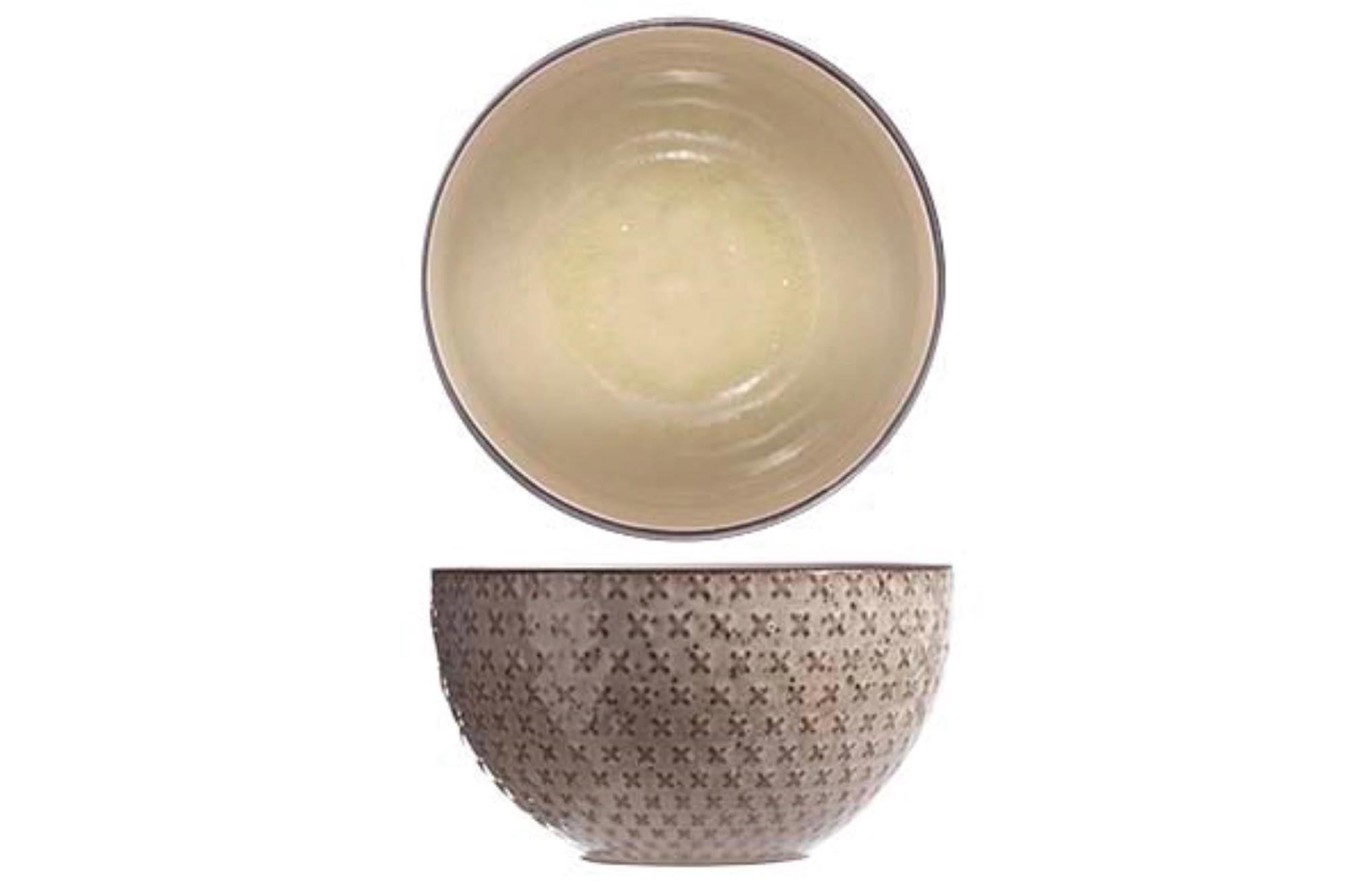 Stilvolle grüne Babylon Schüssel (Ø 15 x 8,5 cm) aus robustem Steinzeug, ideal für Salate, Snacks & Desserts. Pflegeleicht & modern.