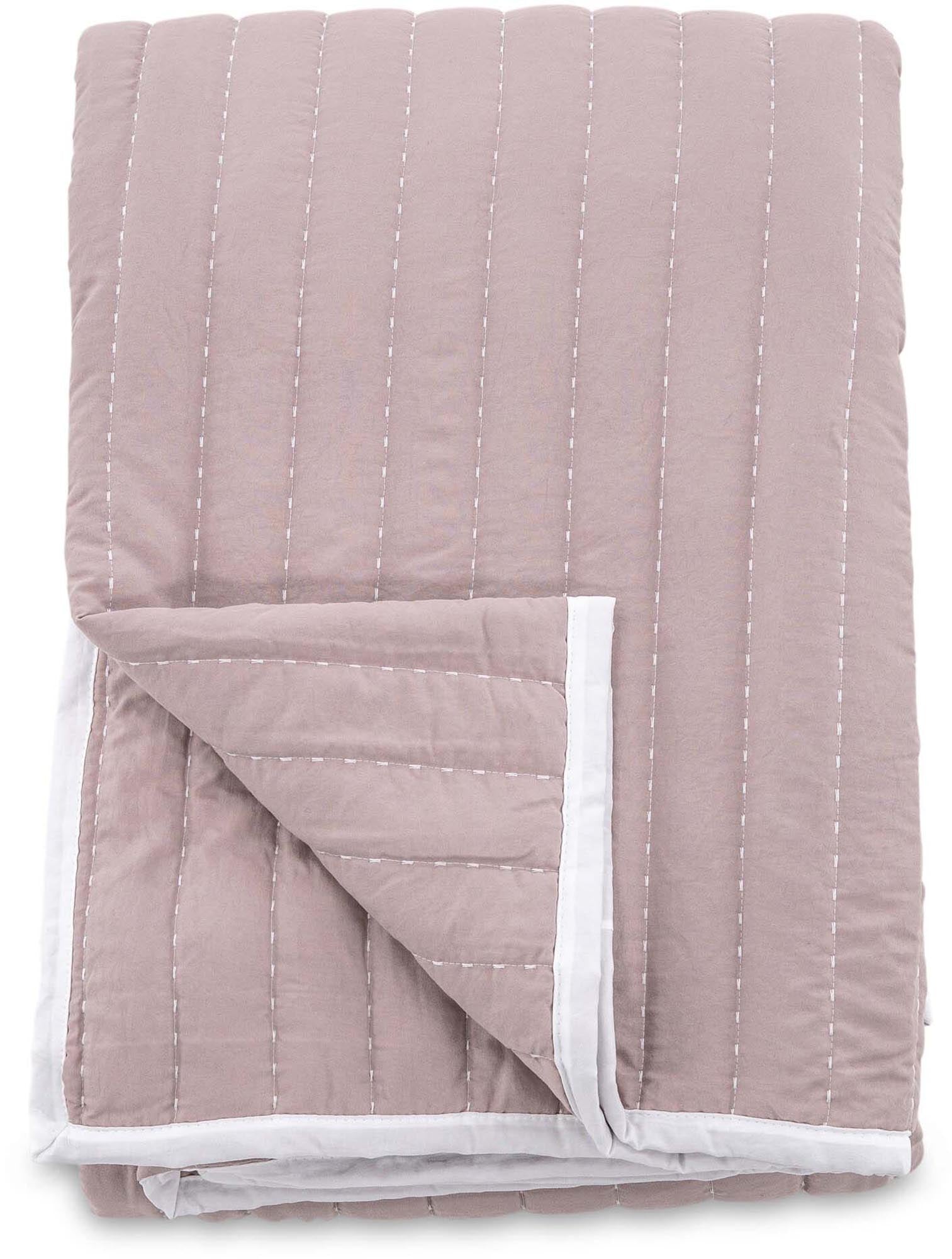 Tagesdecke Juni in Altrosa präsentiert im Onlineshop von KAQTU Design AG. Bettüberwurf ist von Venture Home