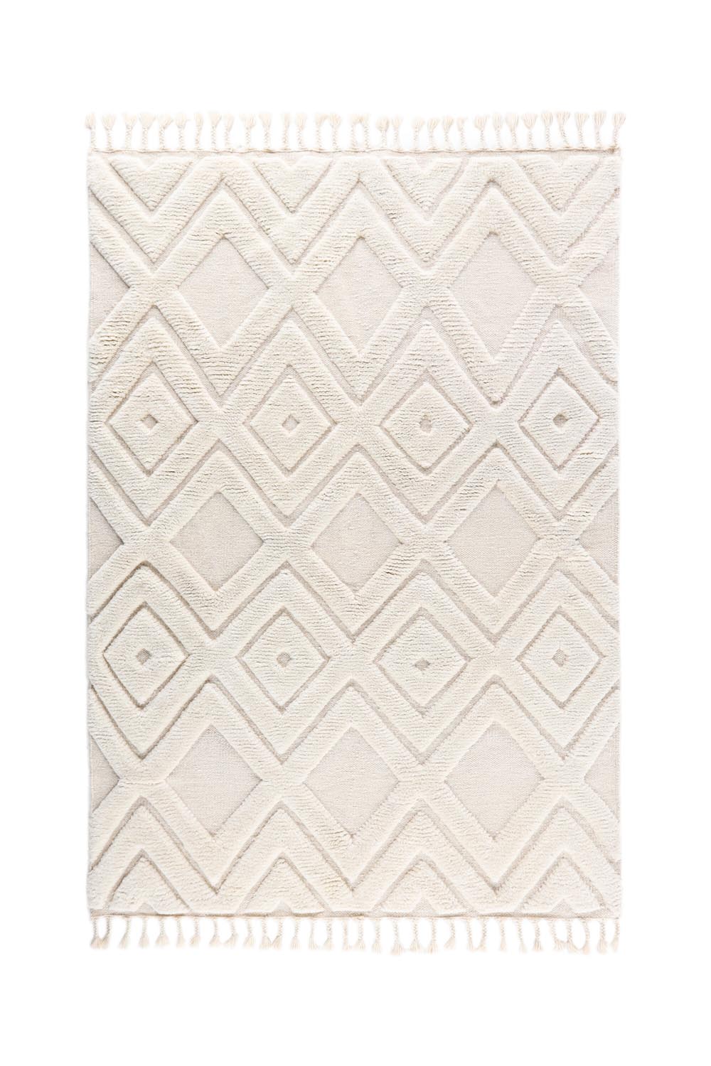 Dahlia Wool Teppich in Weiss präsentiert im Onlineshop von KAQTU Design AG. Teppich ist von Vind