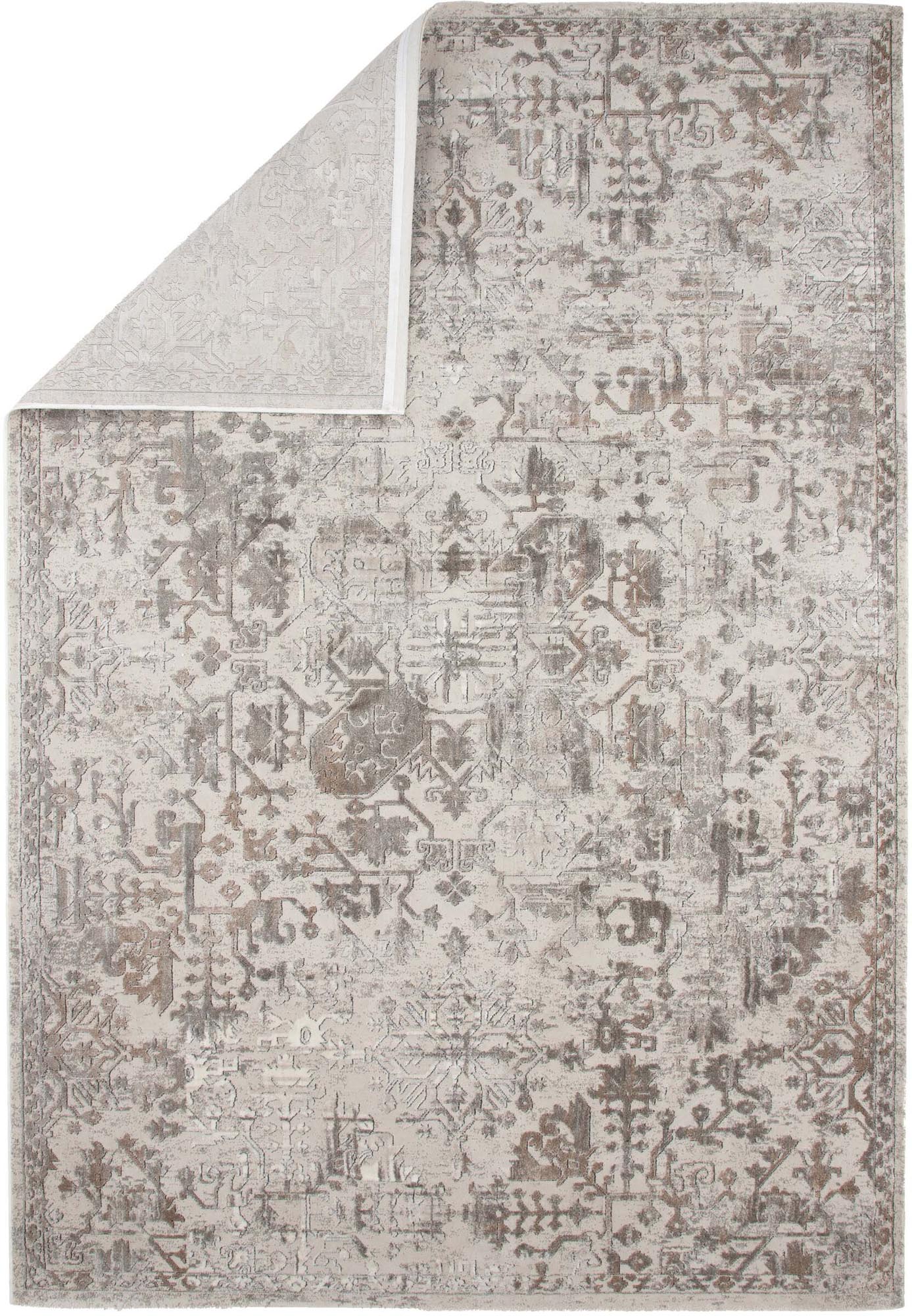 Cleo Teppich in Silber präsentiert im Onlineshop von KAQTU Design AG. Teppich ist von Venture Home