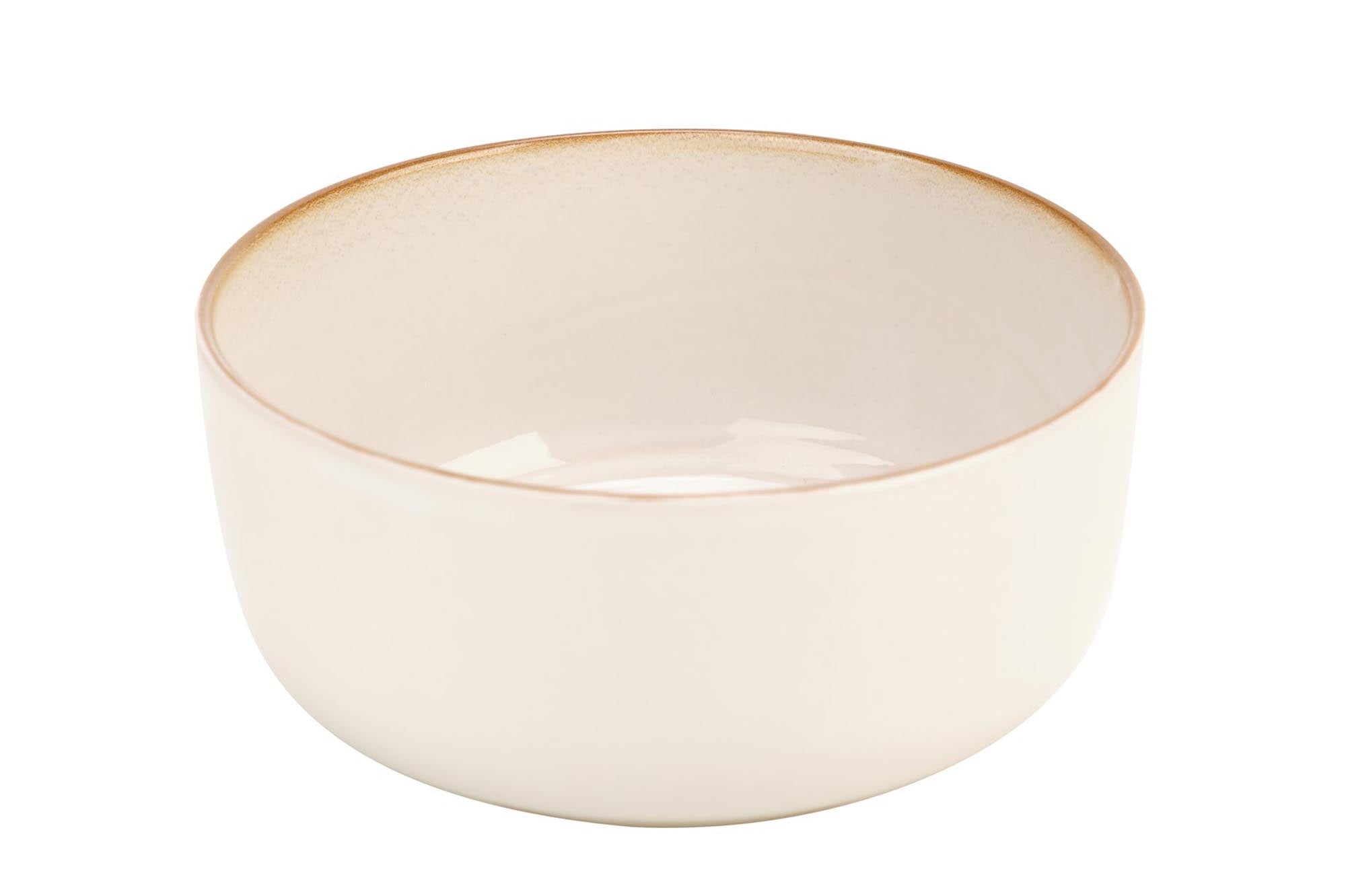 Elegante Baltic Vanilla Schüssel (14,5x6,7 cm) aus robustem Steinzeug, ideal für Desserts, spülmaschinenfest, skandinavischer Stil.